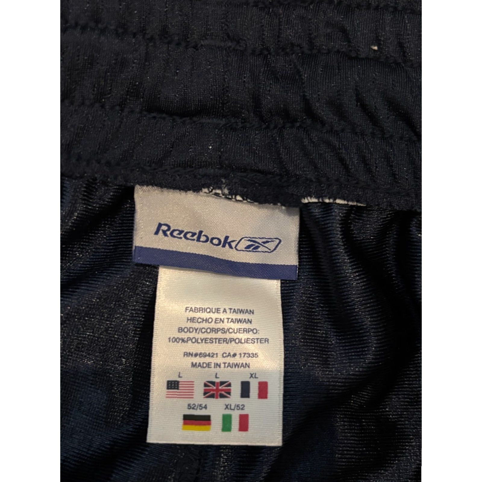 Reebok NWT Reebok Pants Mens Large Athletic Track Navy Blue Lined Elastic Waist Active Size US 33 - 3 Thumbnail