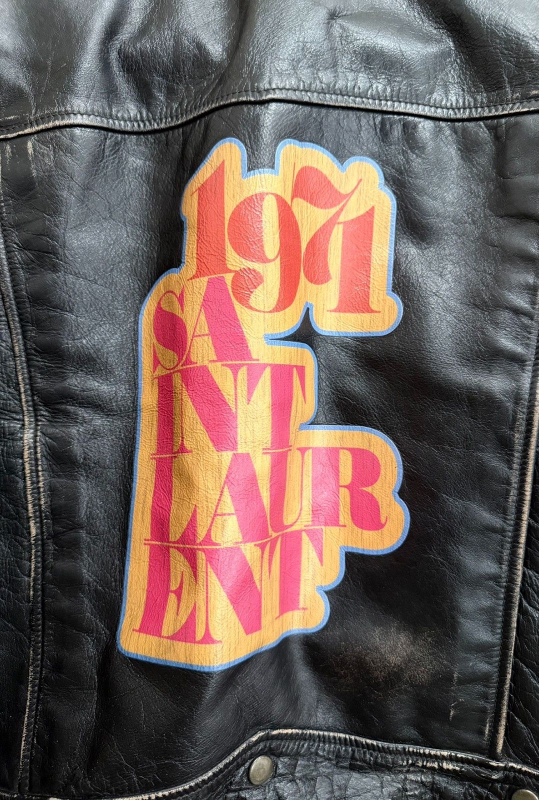 Saint Laurent Paris Saint Laurent 18FW Distressed L01 Motorcycle Jacket Print Size US L / EU 52-54 / 3 - 4 Thumbnail