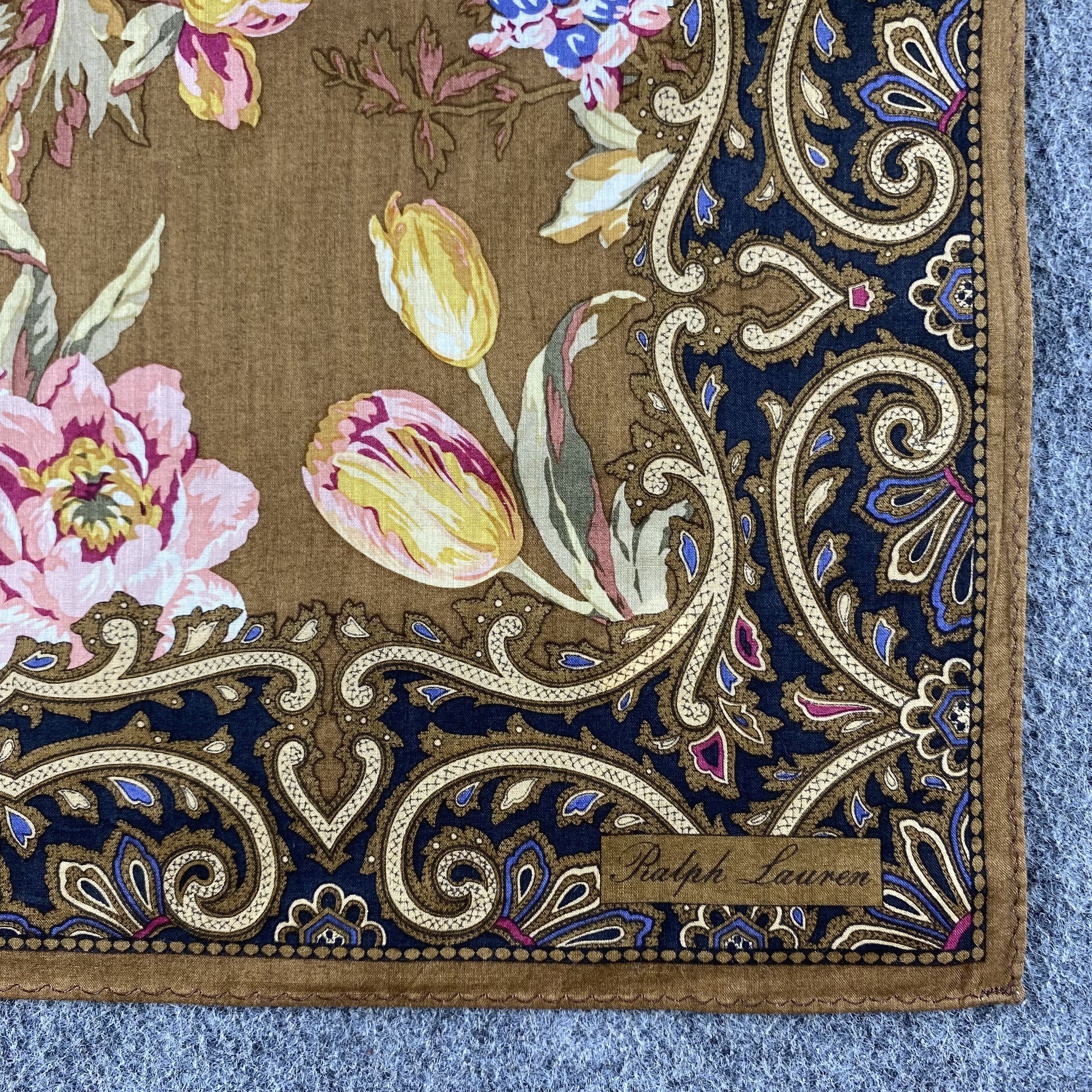 Ralph Lauren × Vintage Ralph Lauren Handkerchief/Neckerchief/Bandana HC613 Size ONE SIZE - 3 Thumbnail