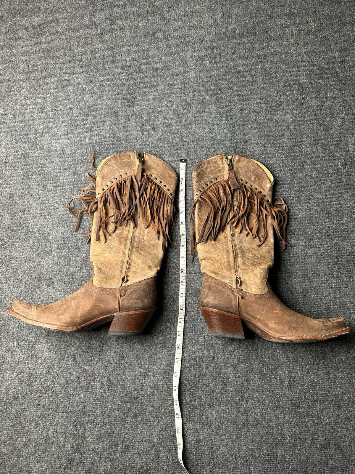 Tony Lama Womens Leather Tony Lama Fringe Western Cowboy, Size US 7.5B Size US 7.5 / IT 37.5 - 5 Thumbnail