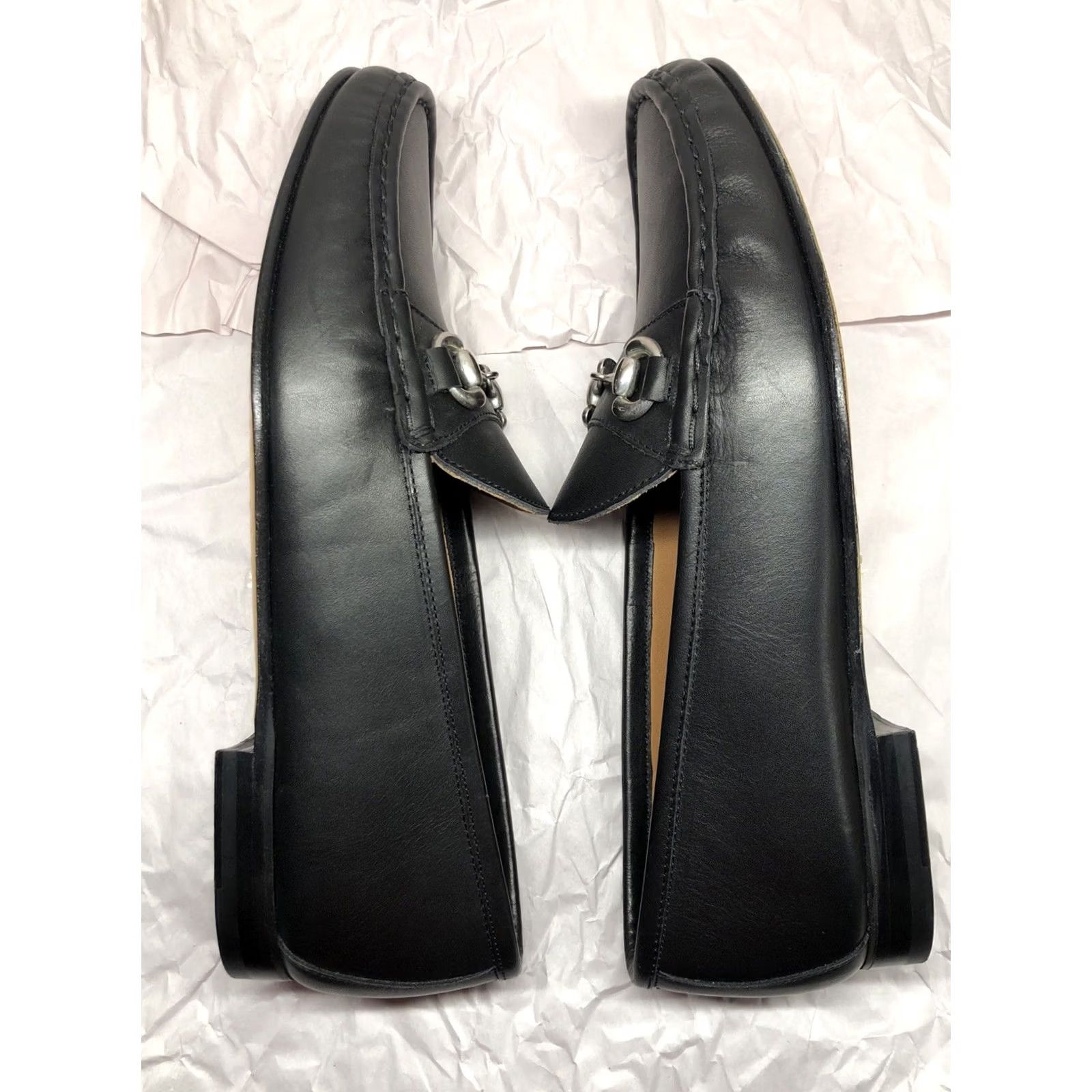 Vintage VINTAGE? No — Jay Butler Leather Horsebit Slip On Loafers Dress Shoes Men 12 Black Leather Dress Shoes Horsebit Loafer Mens Leather Slip On Shoes Size US 12 / EU 45 - 7 Thumbnail