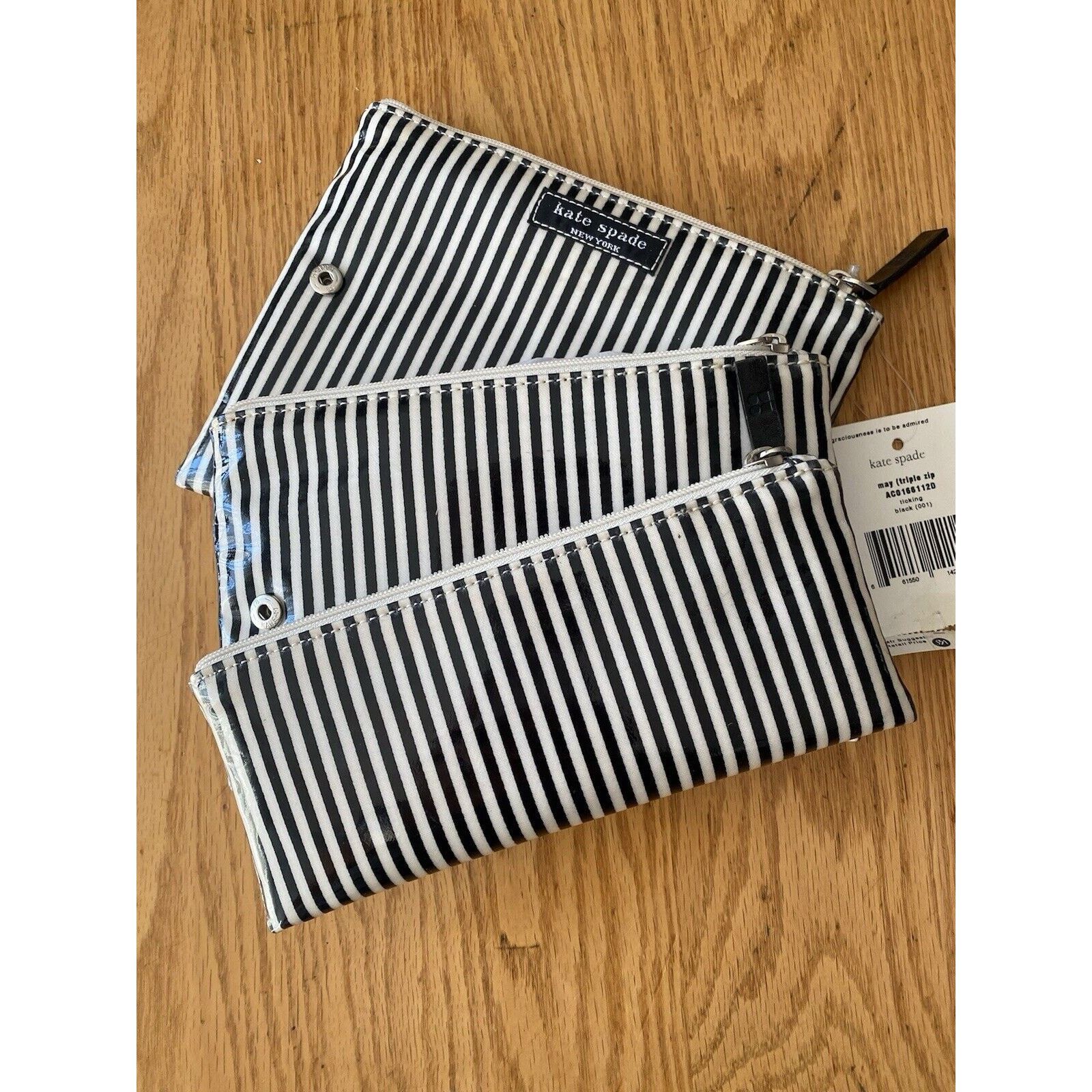 Kate Spade Kate Spade New York 3-piece Accessories Bag Blk & White Size ONE SIZE - 1 Thumbnail