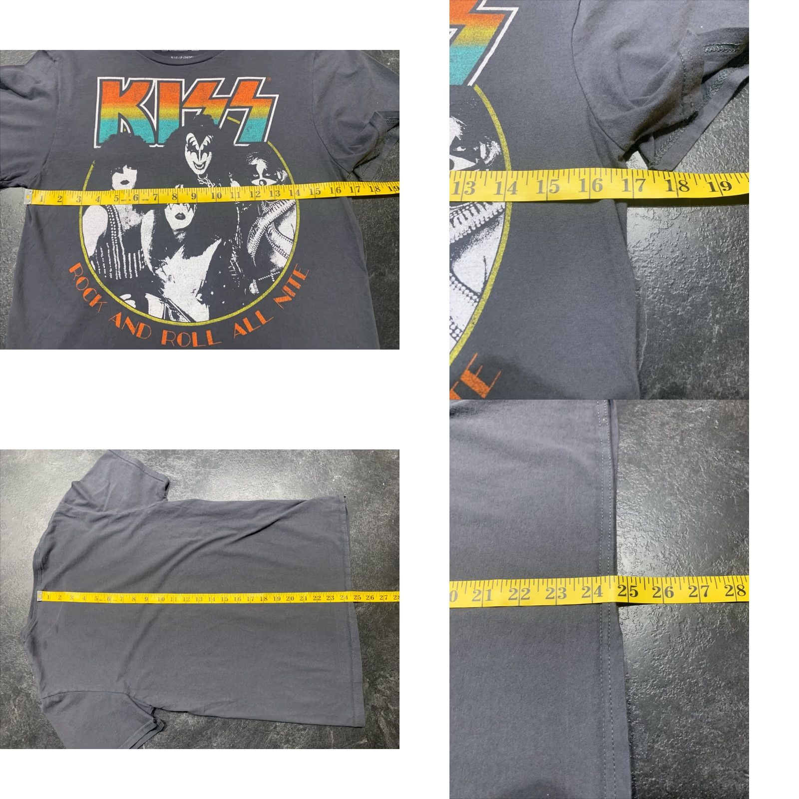 Vintage VINTAGE Kiss Shirt Band T-Shirt Short Sleeves Rock and Roll S Charcoal Small Mens 34/36 Size US S / EU 44-46 / 1 - 8 Thumbnail