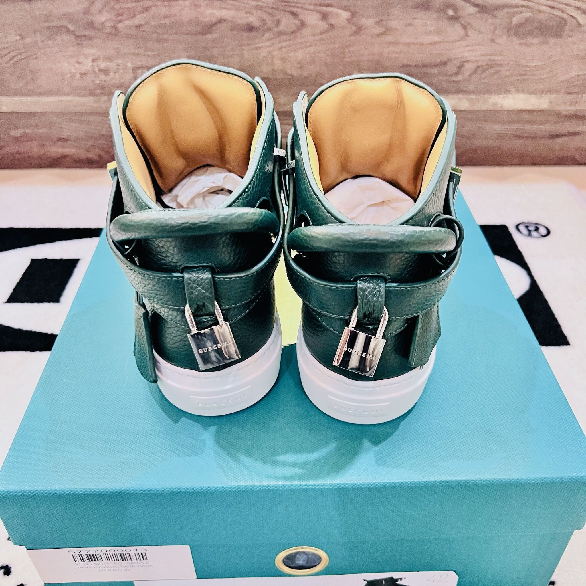 Buscemi Buscemi Padlock Clip Strap Leather Sneakers - Dark Military Size US 9 / EU 42 - 4 Thumbnail
