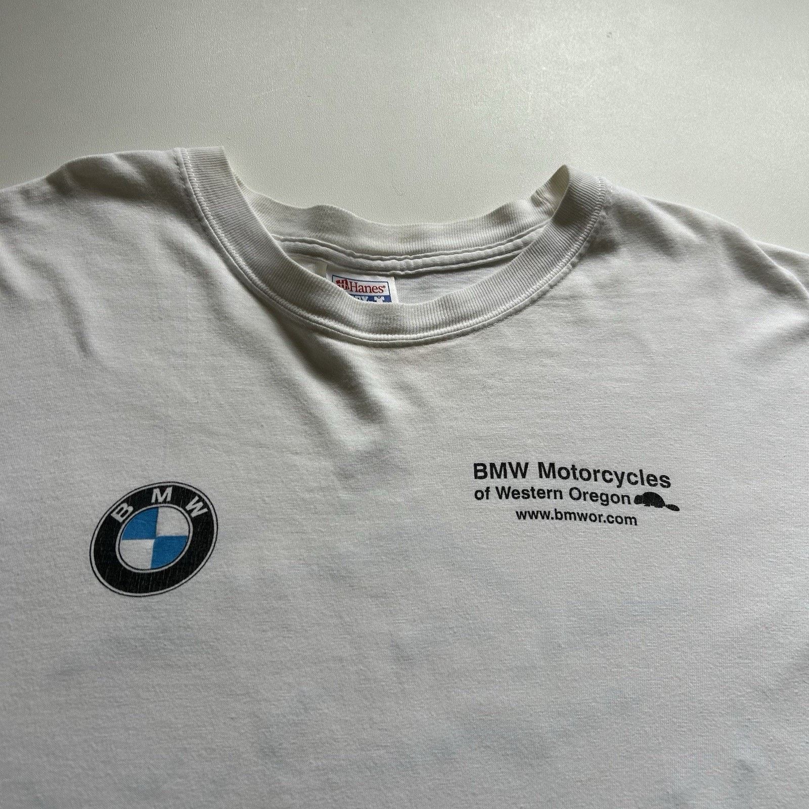 BMW × Hanes × Vintage Vintage 90s BMW Motorcycles Shirt 3XL Hanes Long Sleeve Rare Size US XXL / EU 58 / 5 - 2 Thumbnail