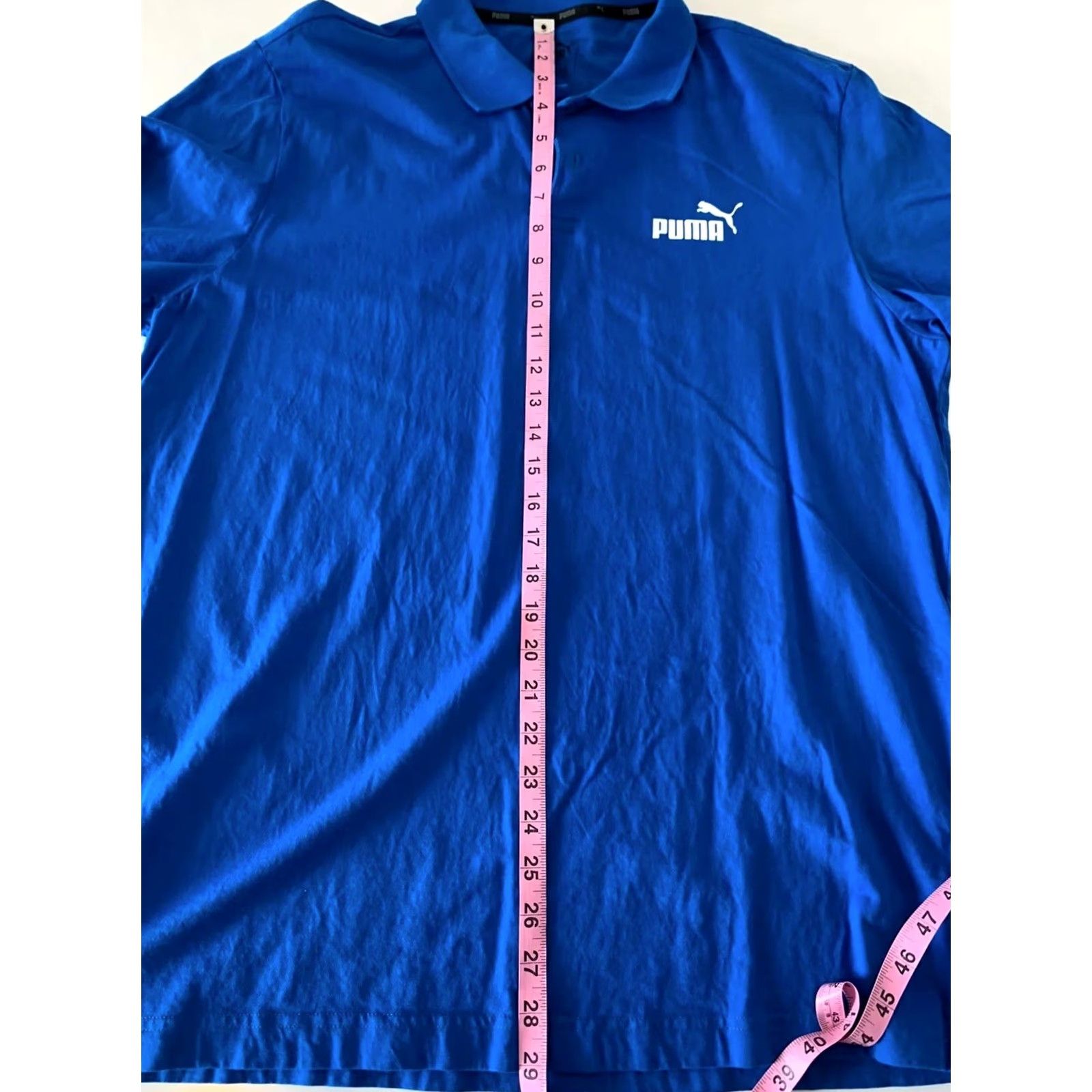 Puma Puma Polo Shirt Mens XL Short Sleeve Blue Solid Polo Shirt Mens XL Blue Puma Short Sleeve Polo Shirt Size US XL / EU 56 / 4 - 5 Thumbnail