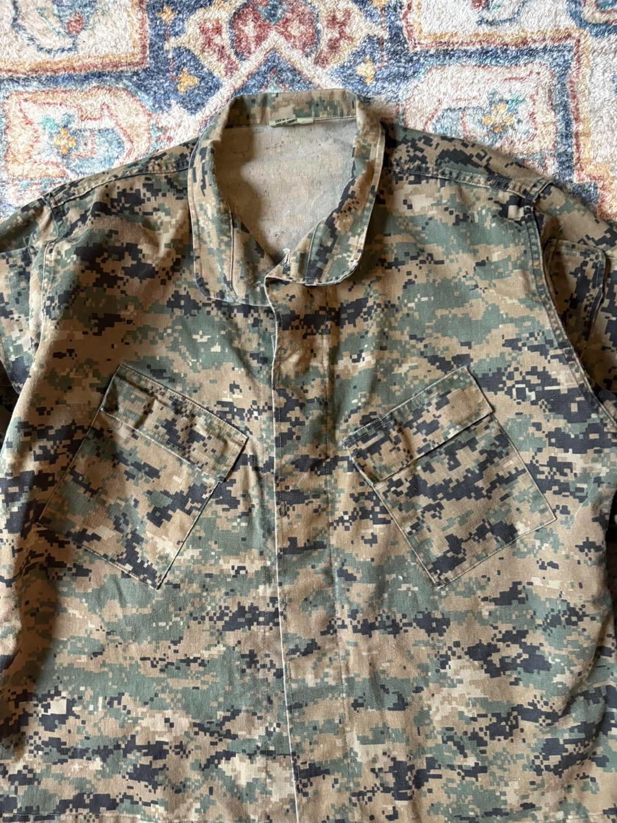 Vintage Vintage Military Digital Camo Slant Pocket Button-up Jacket Size US L / EU 52-54 / 3 - 4 Thumbnail