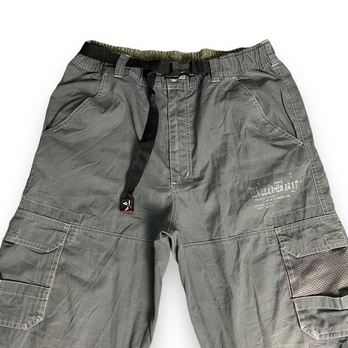 image of 20471120 Y2K Bad Boy Utility Tactical Cargo Pants in Grey, Men's (Size 30)