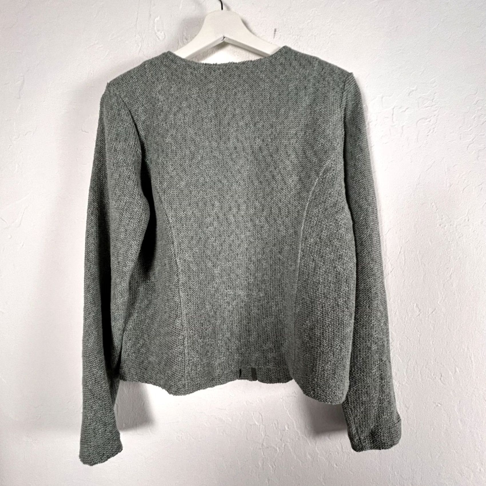 NIC+ZOE NIC+ZOE Woman’s Fall Nights Jacket Cardigan Medium Gray Textured Knit Casual Size M / US 6-8 / IT 42-44 - 2 Thumbnail