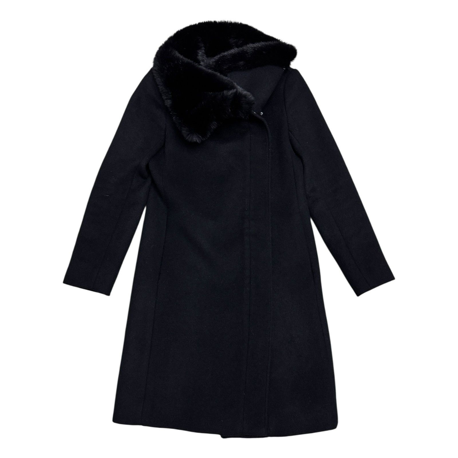 Club Monaco CLUB MONACO Faux Fur WOOL Luxury Designer Winter Pea Coat XS Size XS / US 0-2 / IT 36-38 - 6 Thumbnail