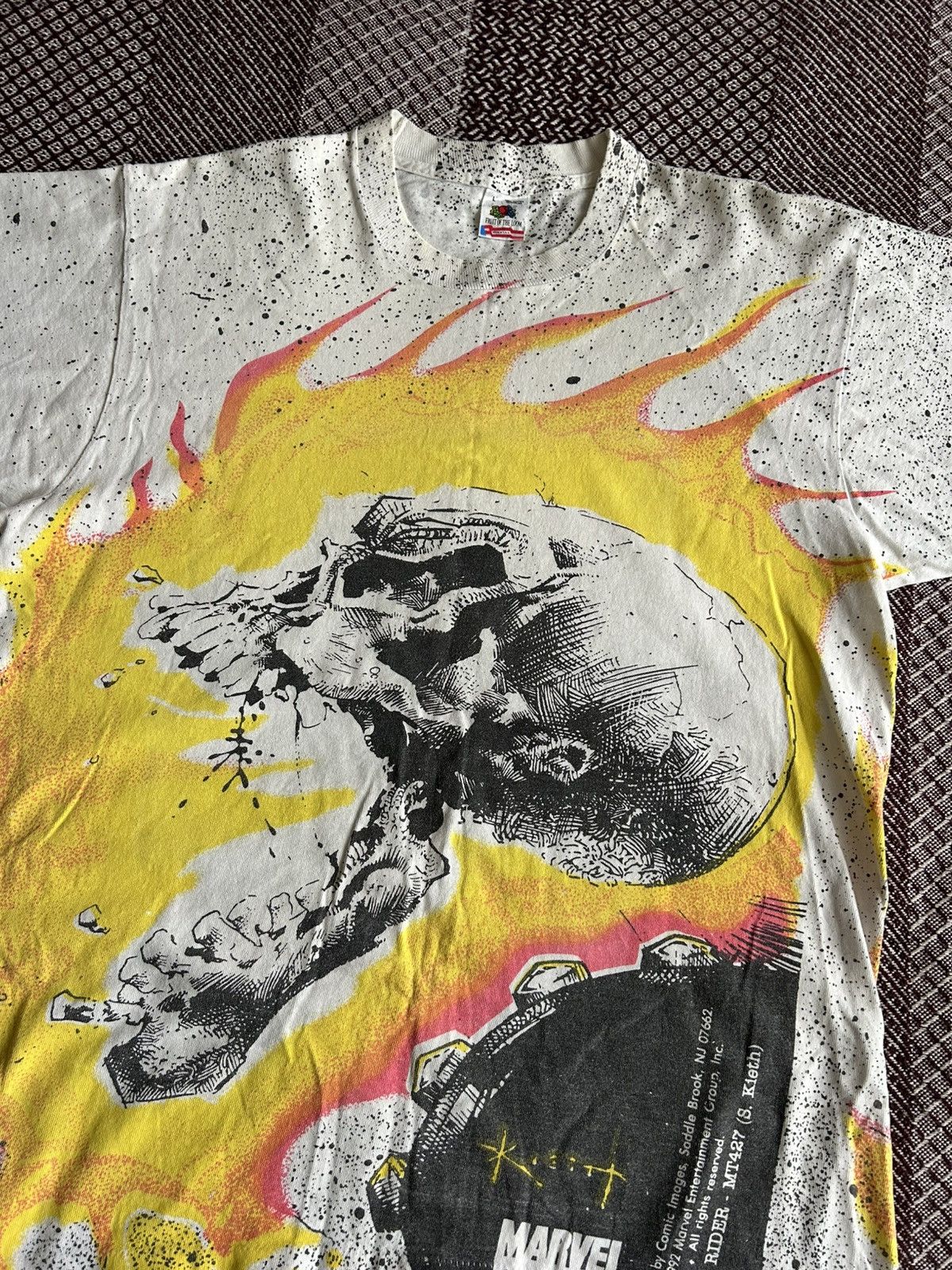 Marvel Comics Vintage Ghost Rider 1992 Marvel Overprint Crazy T-shirt Sz L Size US L / EU 52-54 / 3 - 7 Thumbnail