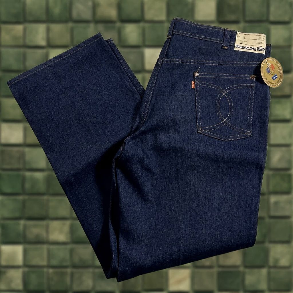 Levi's VINTAGE Levis Orange Tab 1984 Olympics Jeans 38x30 Brand New Dead Stock With Tag Men Denim Blue 80s USA Jeans OLympics Leather? Size US 38 / EU 54 - 1 Thumbnail