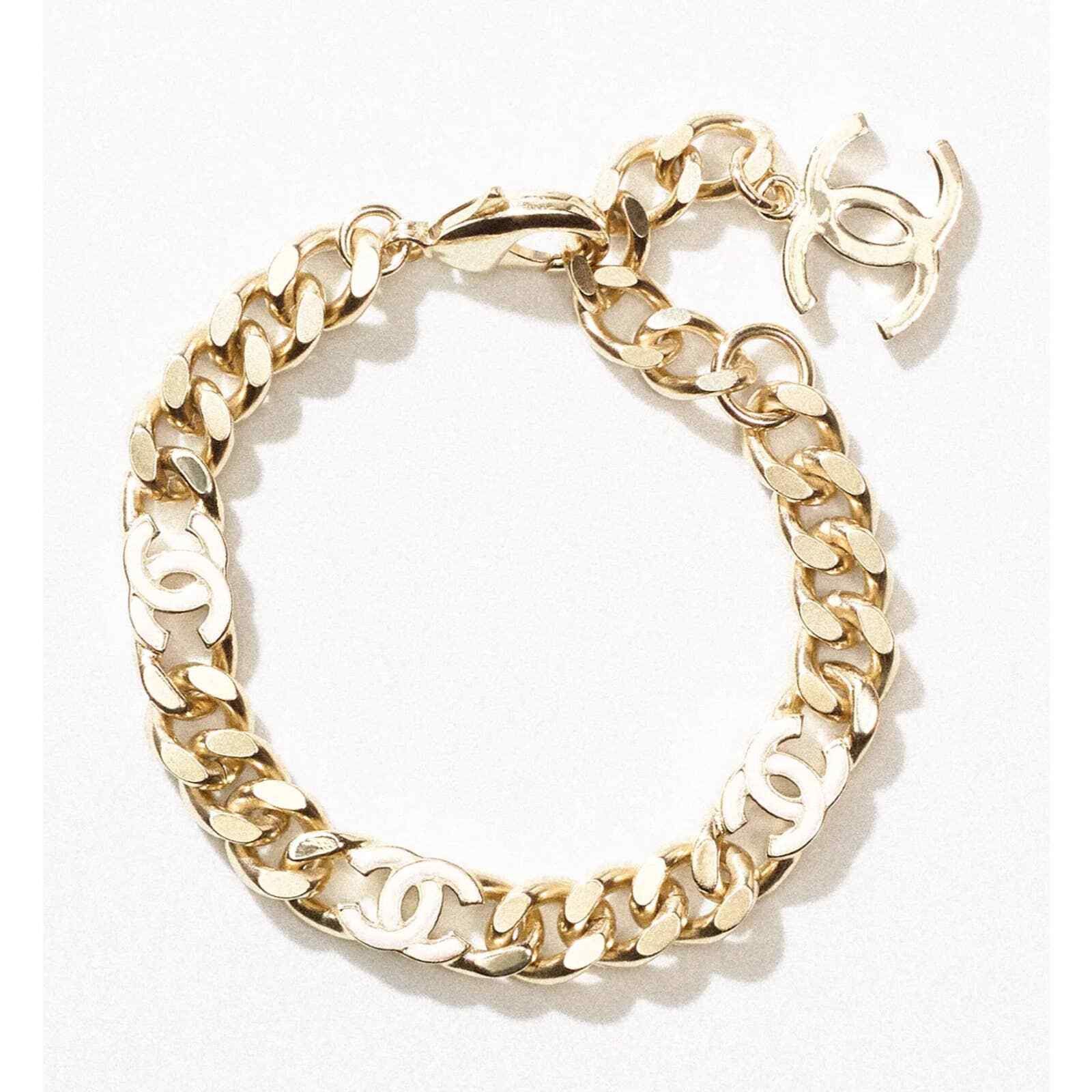 Chanel Chanel 22S Gold Chain Link Adjustable Runway Arm Bracelet Size ONE SIZE - 1 Thumbnail