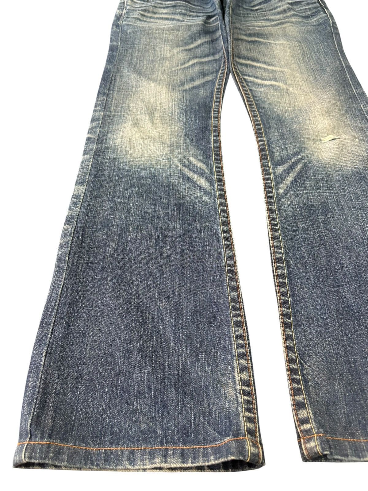 Levi's Vintage 90s Levis 507 Bootcut Distress Blue Jeans Size US 31 - 6 Thumbnail