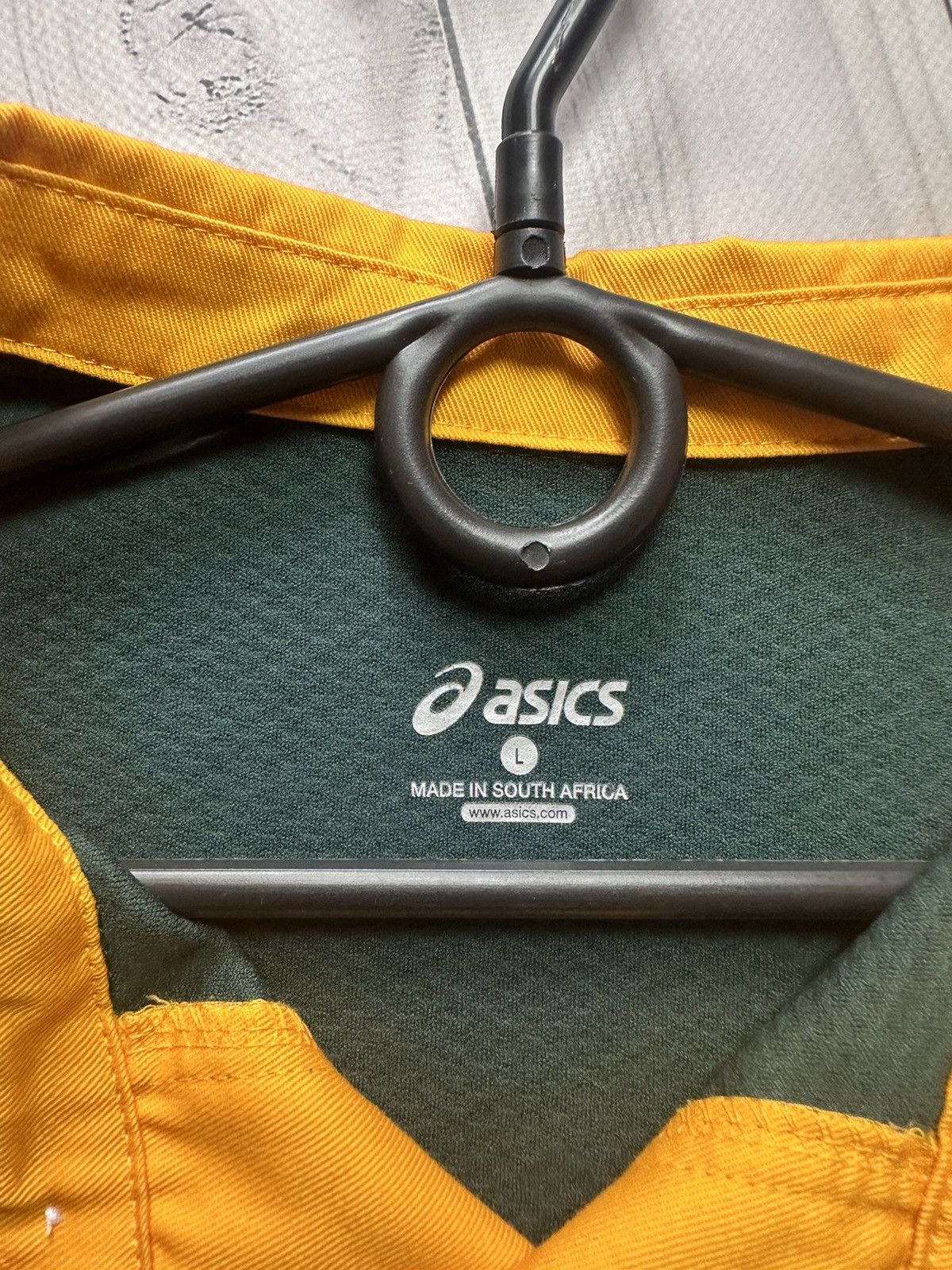 Vintage South Africa rugby jersey asics size L green logo Size US L / EU 52-54 / 3 - 3 Thumbnail