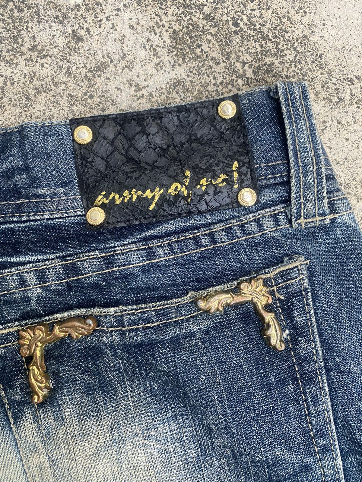 If Six Was Nine × JACKROSE Flare Jeans Jackrose Distressed Clawmark Bootcut Size US 30 / EU 46 - 24 Thumbnail