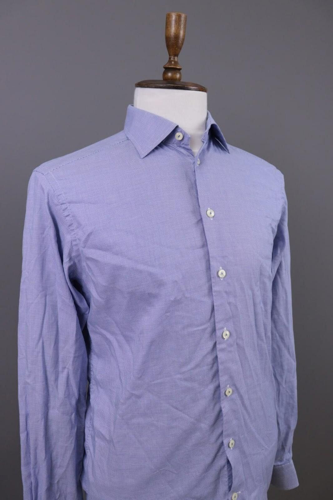 Eton Eton Slim Fit Blue Luxury Dress Shirt Size 16 41 L Size US M / EU 48-50 / 2 - 6 Thumbnail