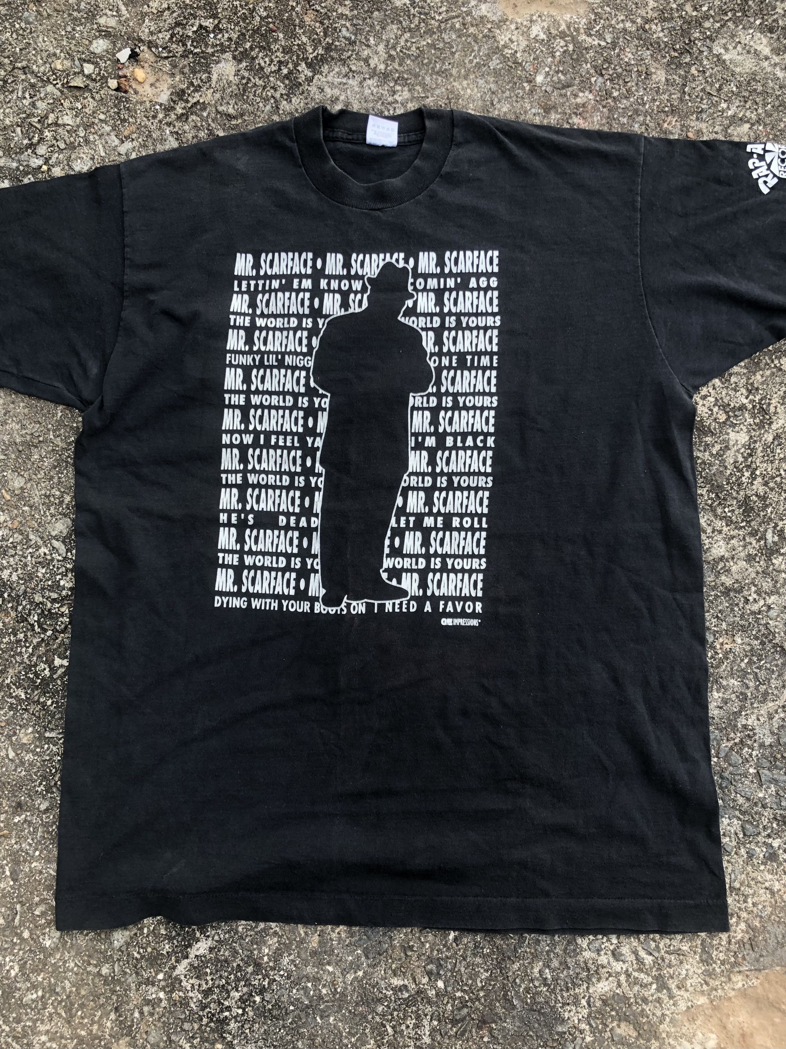 Rap Tees 🔥Vintage 90s MR.SCARFACE Rap-A-Lot Records Raptees T-Shirt Size US XL / EU 56 / 4 - 3 Thumbnail