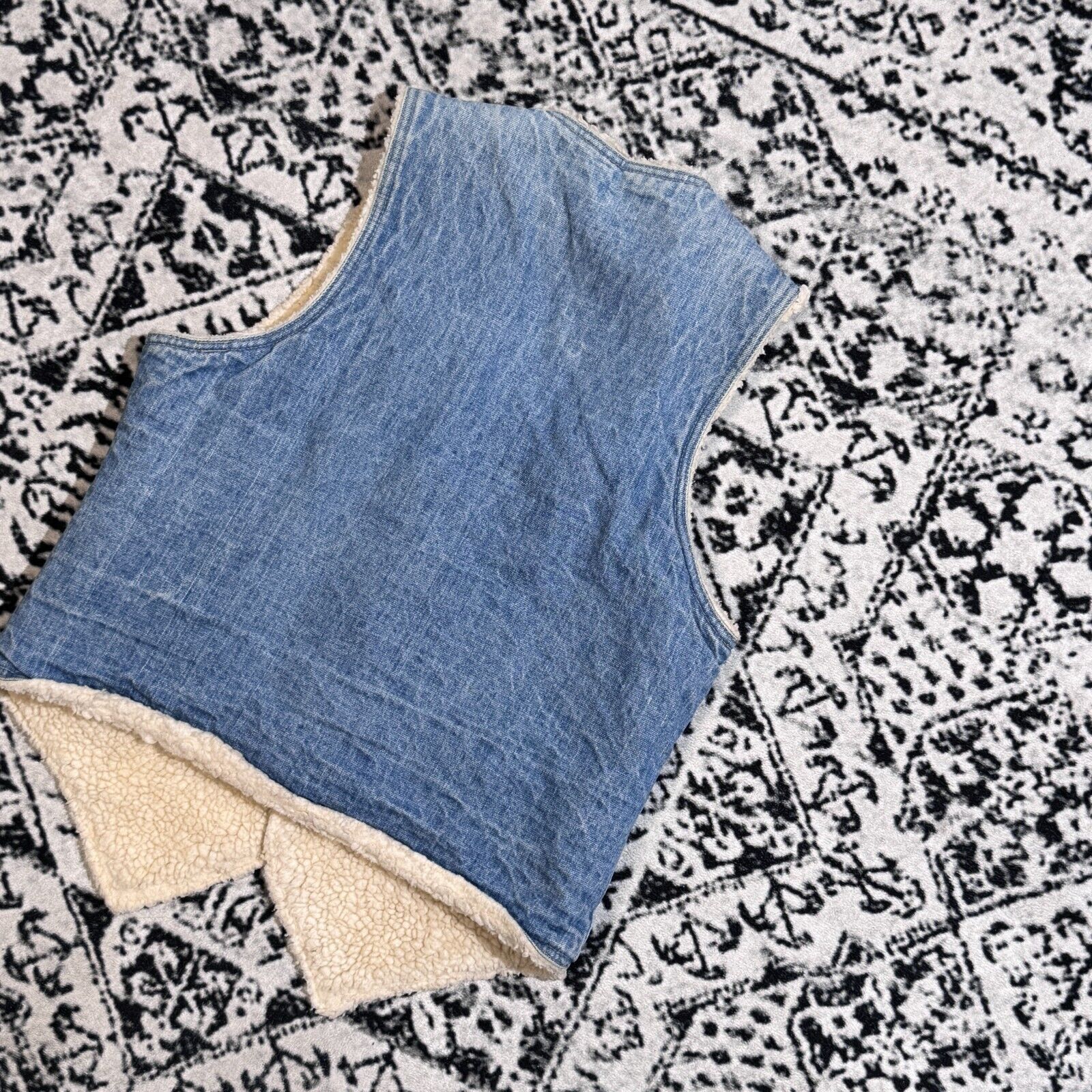 Levi's × Vintage Levis Baby Blue Cotton Vest Sherpa Jacket Size M Vintage Size US M / EU 48-50 / 2 - 9 Thumbnail