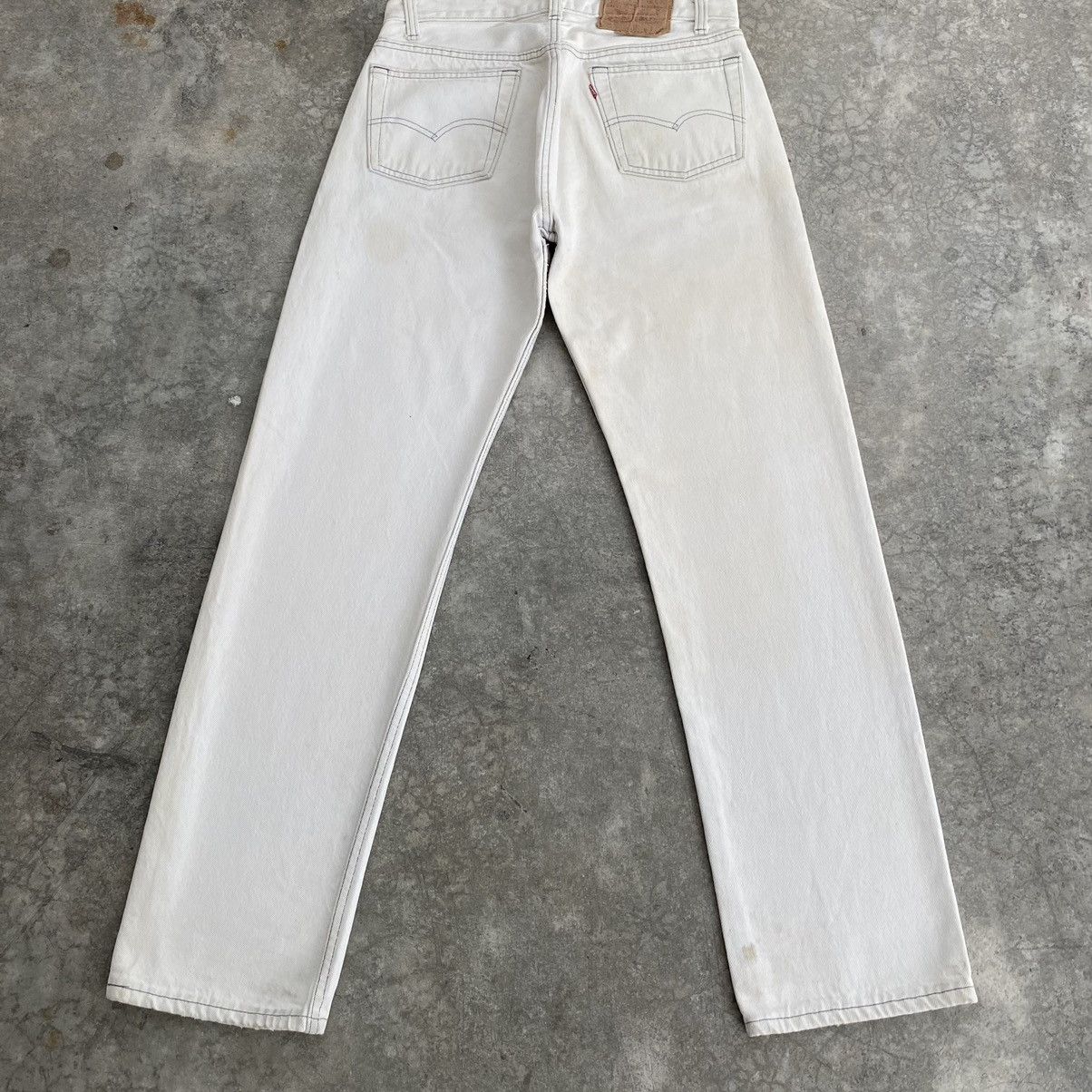 Levi's Size 29x29.5 Vintage 1985 Levis 501 White Jeans Size US 29 - 14 Thumbnail