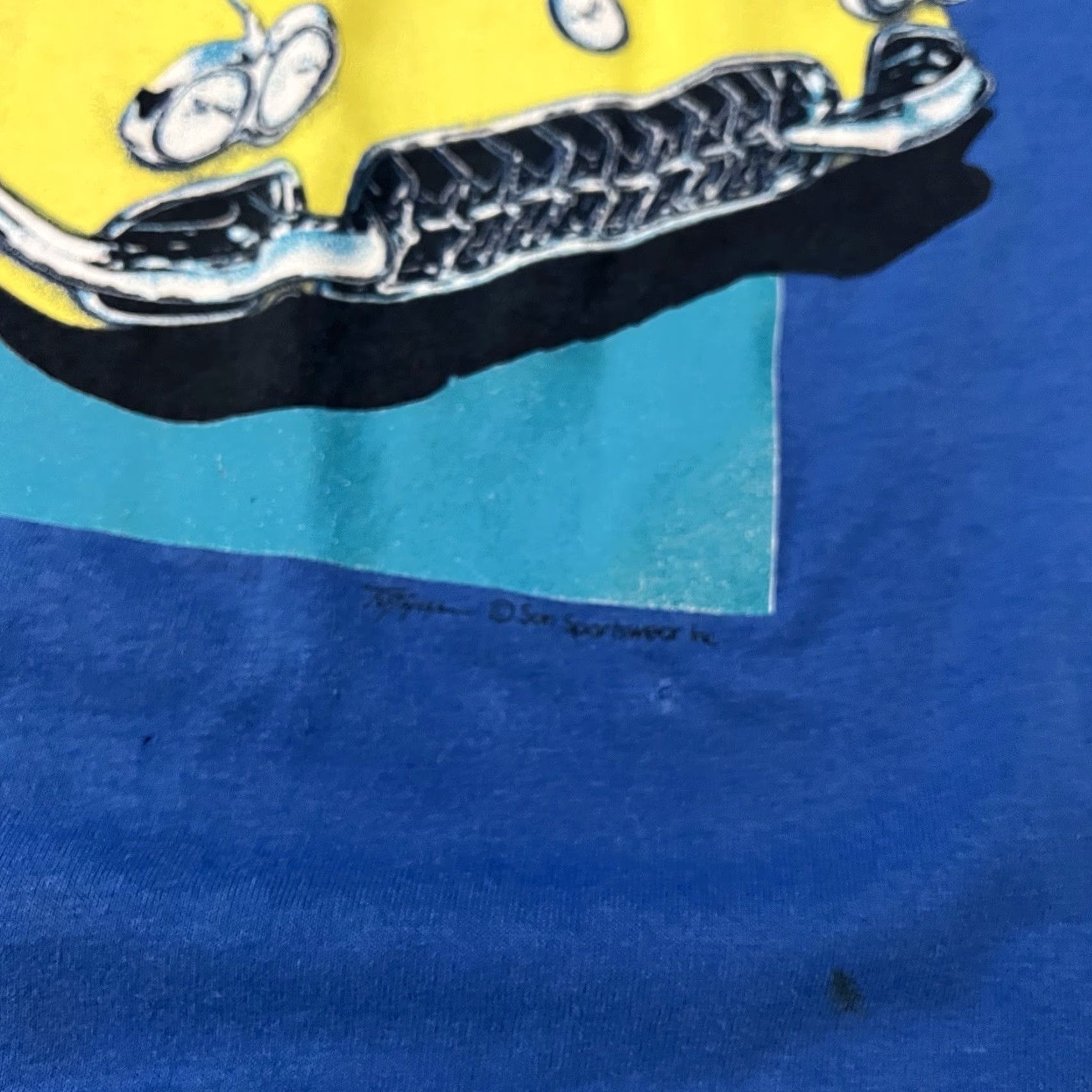 Vintage VINTAGE Chevrolet T-Shirt Blue 80s 90s Hot Rod Racing Single Stitch Mens L Size US L / EU 52-54 / 3 - 3 Thumbnail