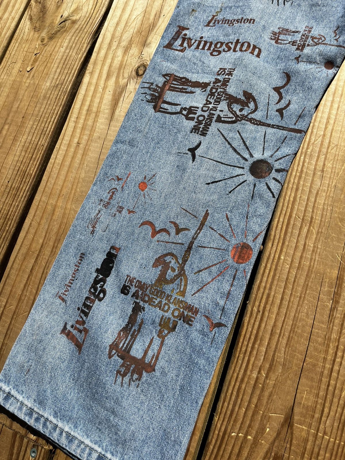 Other Custom Crazy Sample Print Jeans Size US 34 / EU 50 - 11 Thumbnail