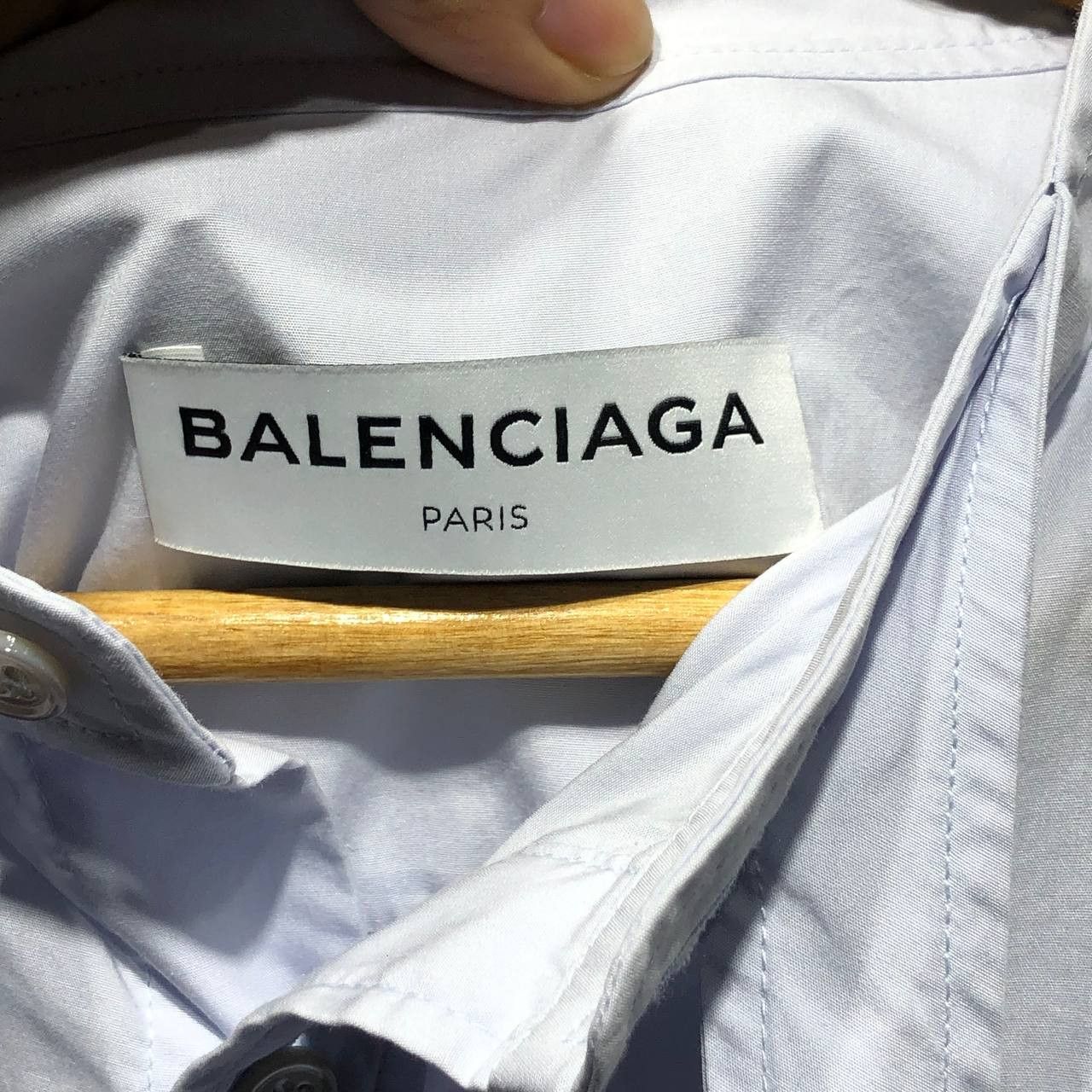 Balenciaga Balenciaga Back logo Poplin polo long sleeves Size US XL / EU 56 / 4 - 9 Thumbnail