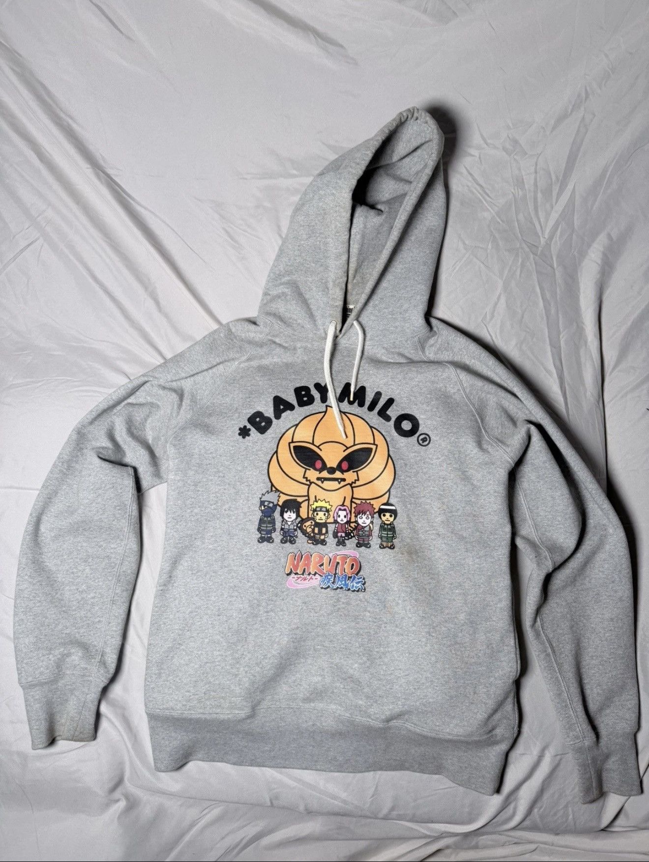 Bape BAPE x Naruto Shippuden Baby Milo Hoodie Grey Size M Size US M / EU 48-50 / 2 - 1 Thumbnail