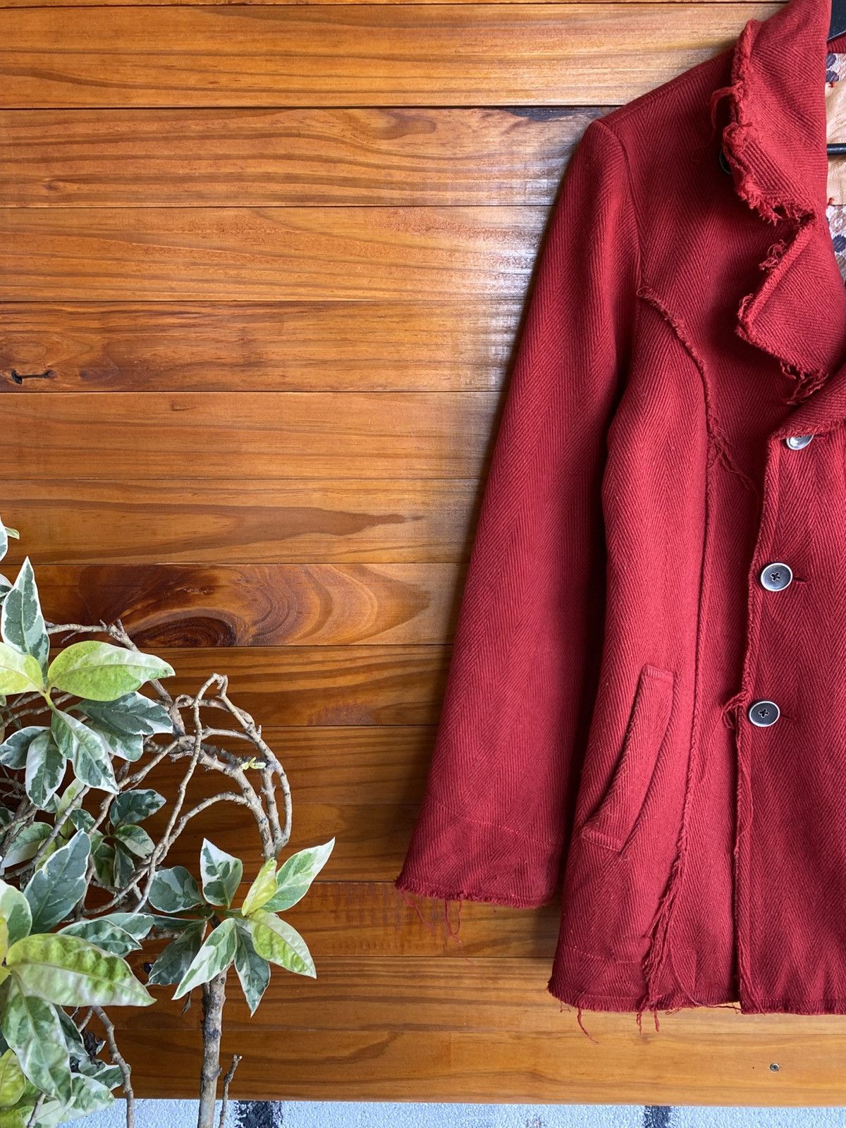 Hysteric Glamour Vintage Glamour Chic Distressed Red Double-Breasted Jacket Size M / US 6-8 / IT 42-44 - 7 Thumbnail