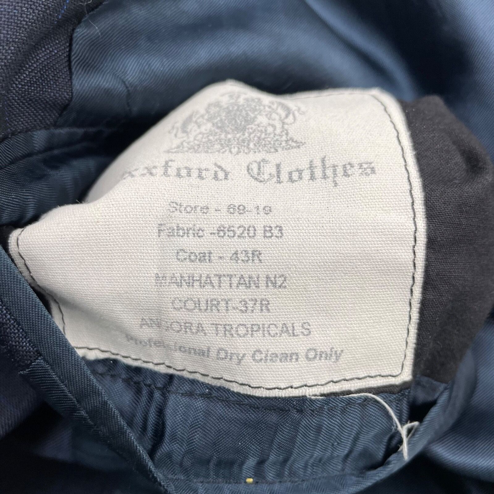 Oxxford Clothes VTG Oxxford Clothes Men's Manhattan Lightweight Suit Blue St Size 44R - 6 Thumbnail