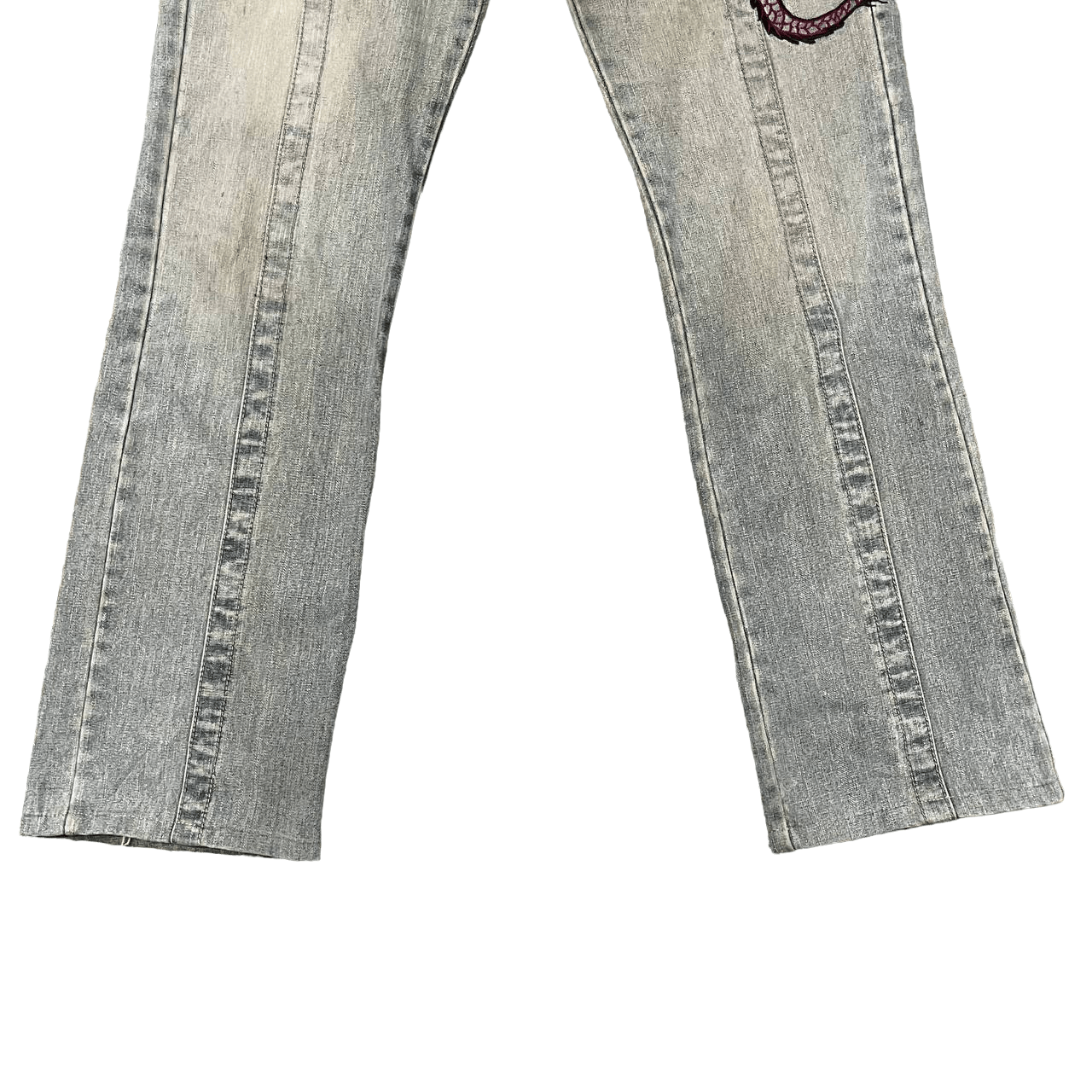 Japanese Brand Vintage Kaoiya Dragon Embroidery Denim Pants Size US 32 / EU 48 - 3 Thumbnail