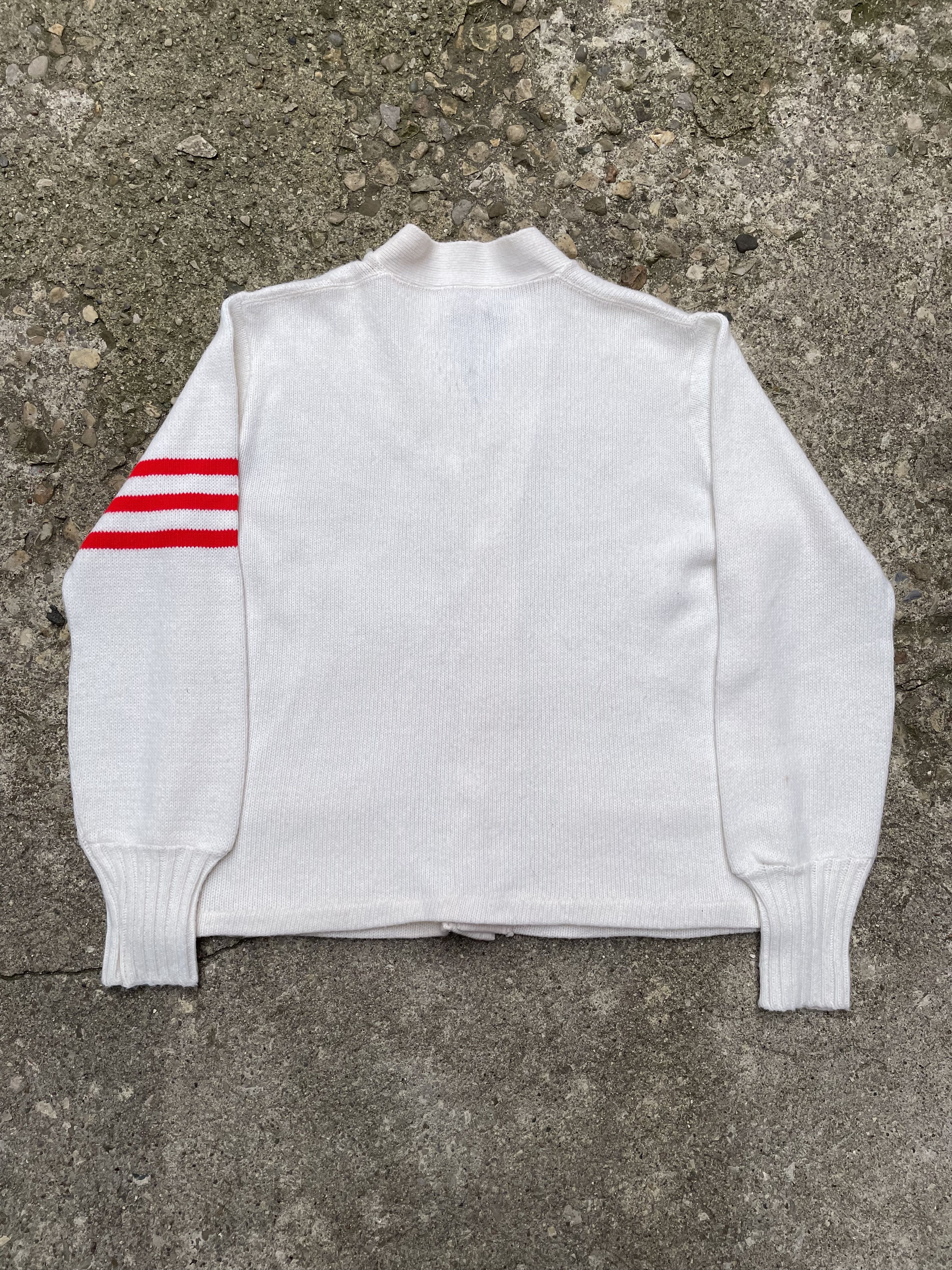 Vintage VTG 1950's/1960's Stadium Varsity Knit Cardigan Sweater Size US XL / EU 56 / 4 - 2 Thumbnail