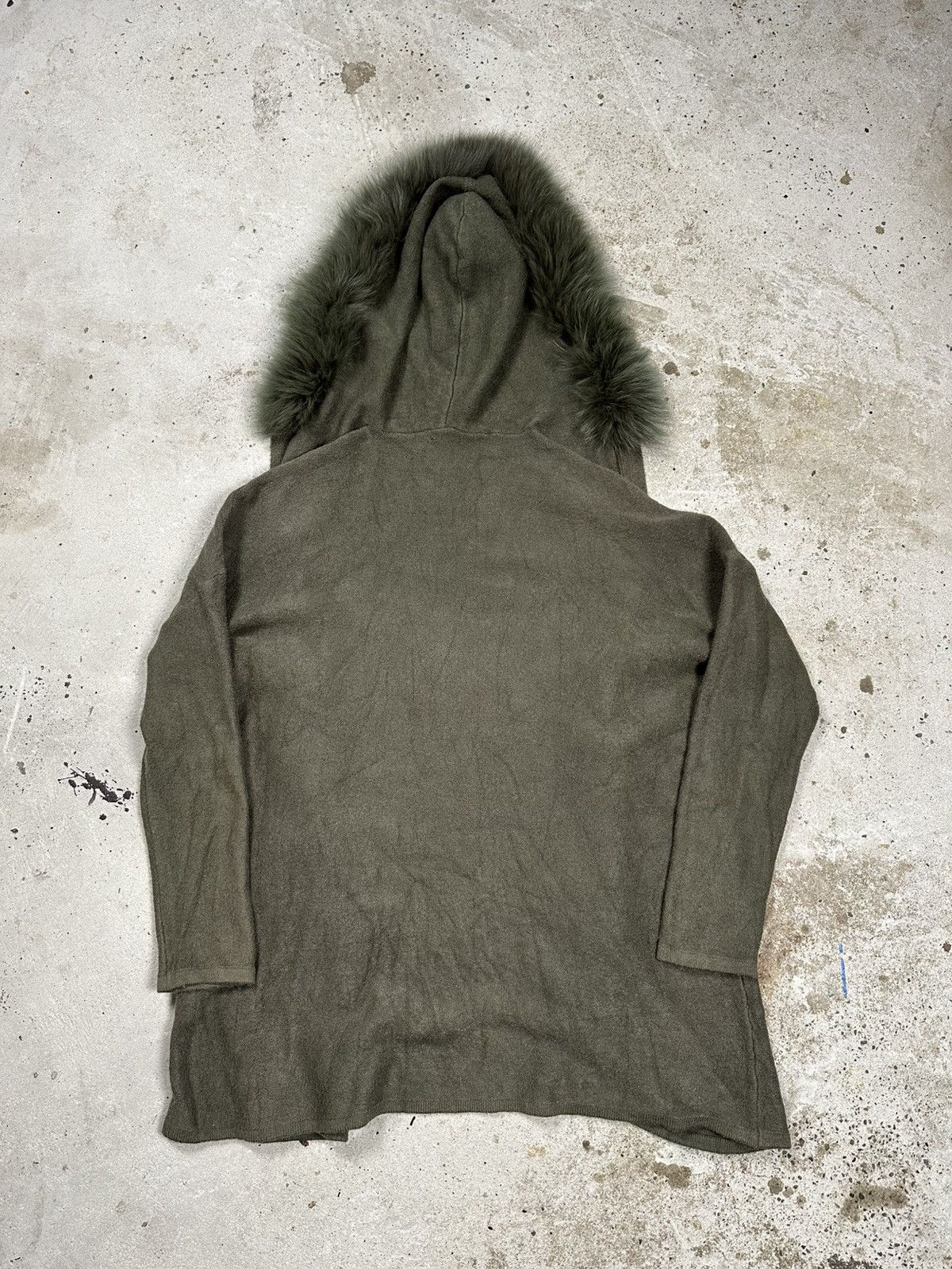 If Six Was Nine × Japanese Brand × Le Grande Bleu (L.G.B.) Vintage Y2K Faux Fur Viscose Hooded Cardigan Sweater Size US L / EU 52-54 / 3 - 2 Thumbnail