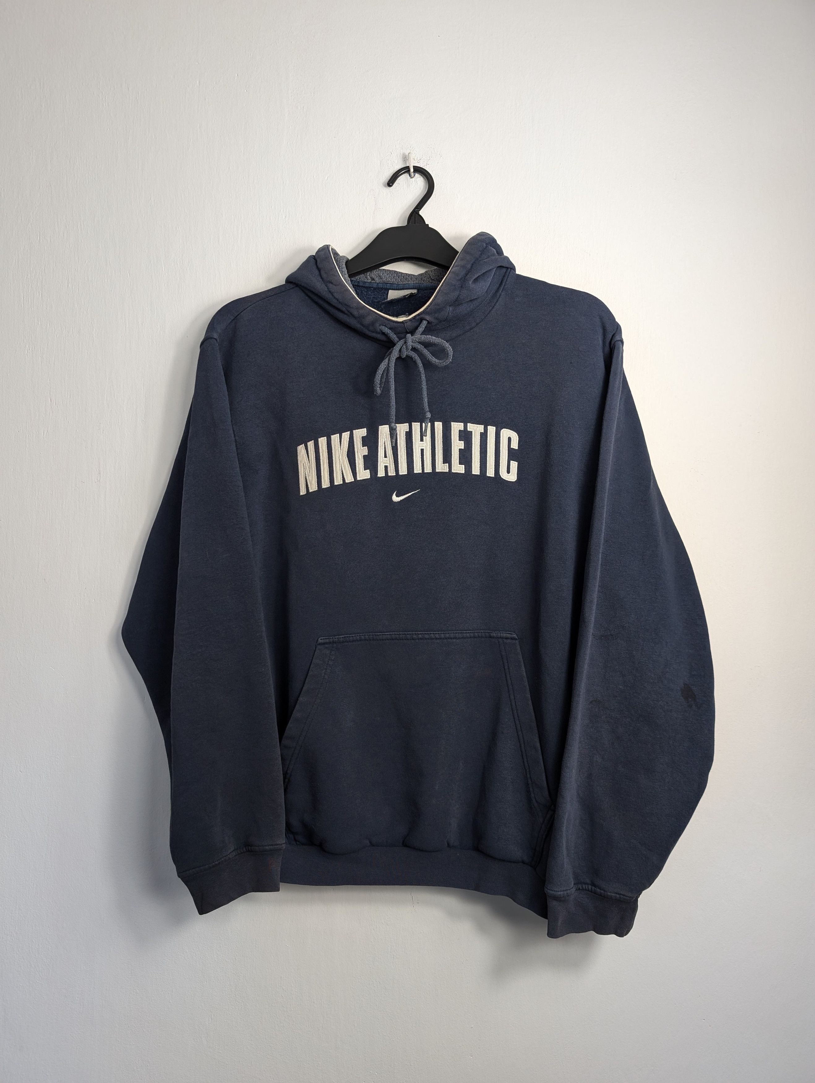 Nike Vintage Nike 00s Hoodie Central Swoosh Navy Streetwear Y2K Size US M / EU 48-50 / 2 - 1 Thumbnail