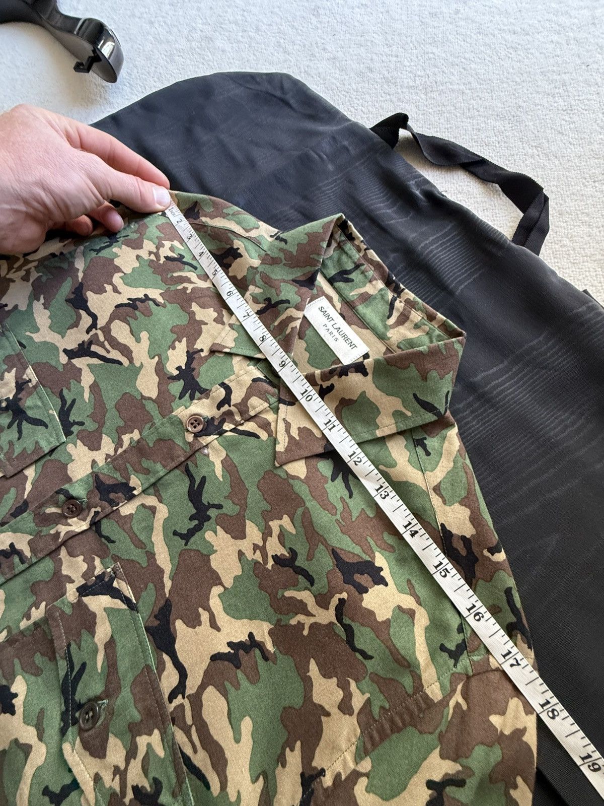 Saint Laurent Paris SS15 Saint Laurent Psych Rock camo shirt Hedi Slimane 41 Size US L / EU 52-54 / 3 - 7 Thumbnail