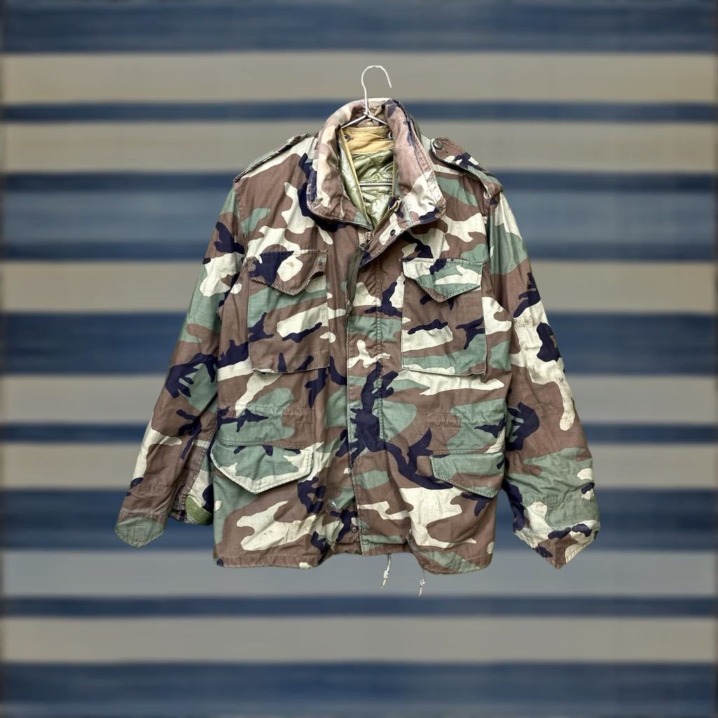 Vintage VINTAGE US ARMY Jacket Mens M Long Woodland Camo 90s Military Coat Workwear Outdoor 40in Chest Mens Size US M / EU 48-50 / 2 - 1 Thumbnail