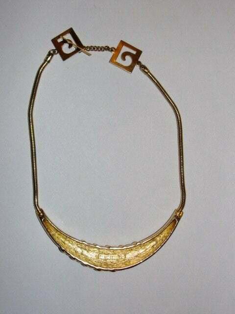 Designer 18 kt Gold Plated Pierre Cardin Collar Snake Chain Necklace Size ONE SIZE - 3 Thumbnail