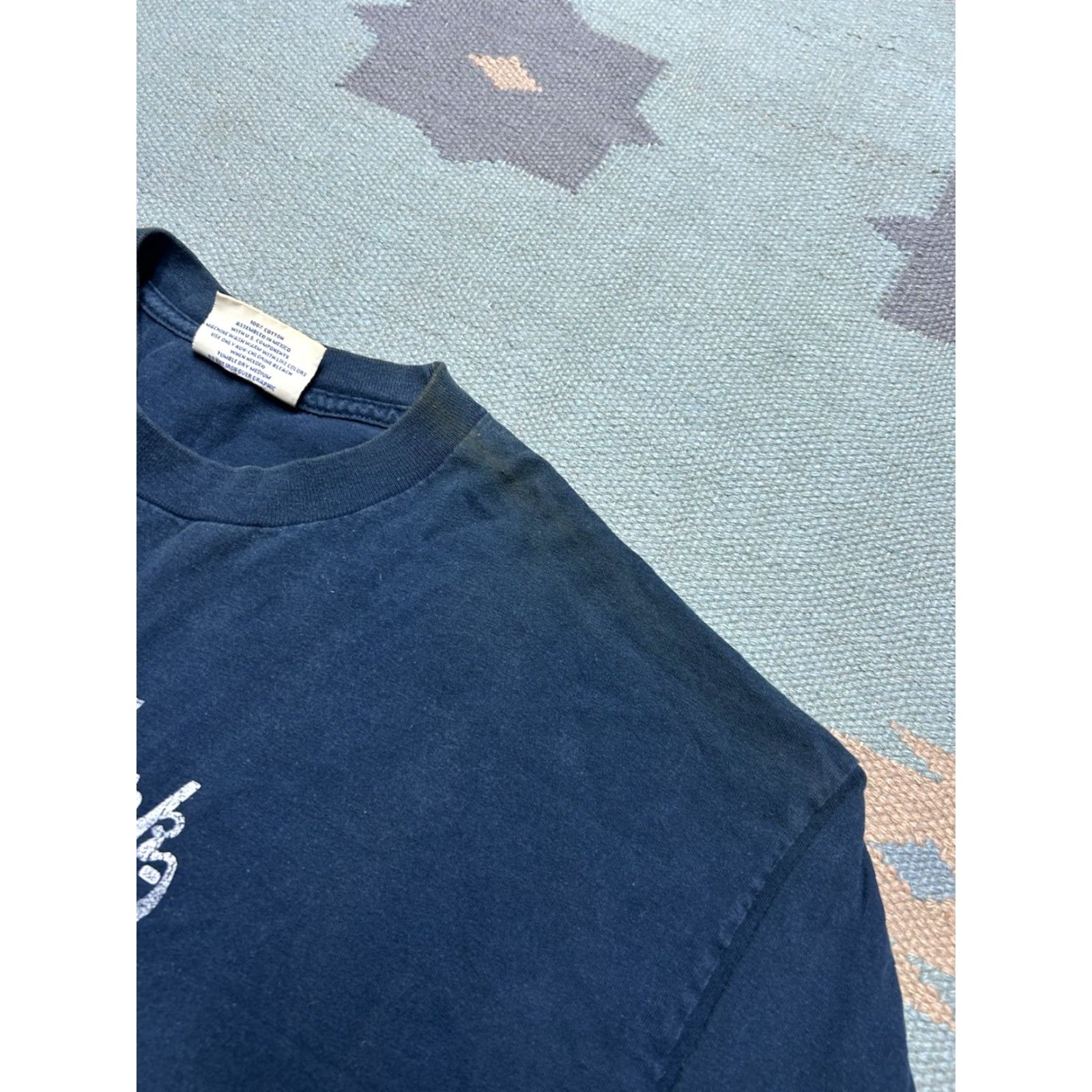 Vintage VINTAGE Steve & Barry's T-Shirt Graphic XL Long Sleeve Blue New York University Mens XL Size US XL / EU 56 / 4 - 4 Thumbnail