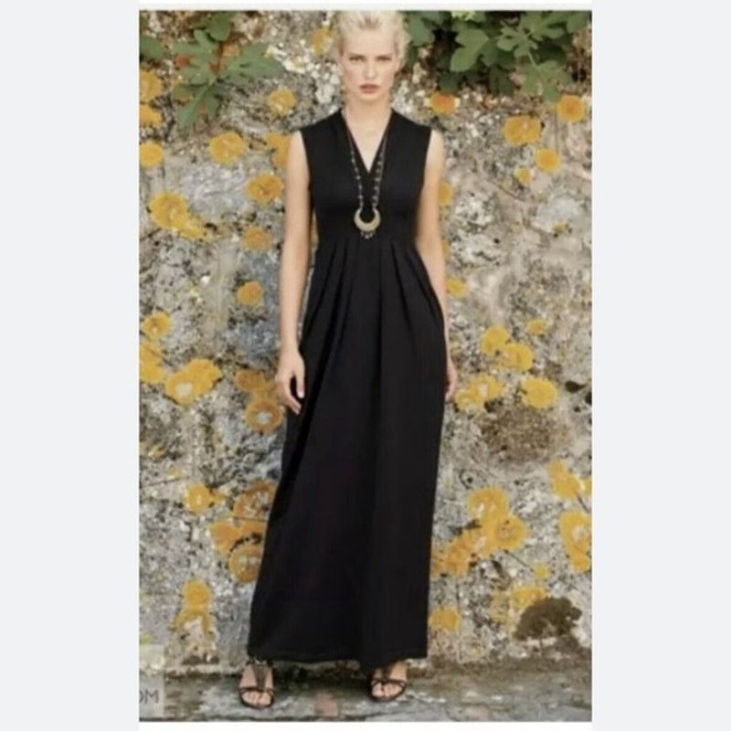 Other Peruvian Connection XS Adriatico Black Sleeveless Maxi Dress Size XS / US 0-2 / IT 36-38 - 1 Thumbnail