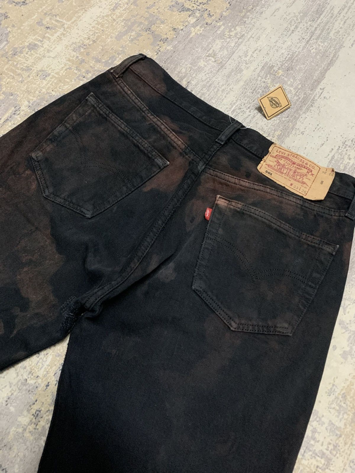 Levi's Vintage Levi’s 501 Acid Wash Black Jeans W32x34.5 Size US 32 / EU 48 - 11 Thumbnail