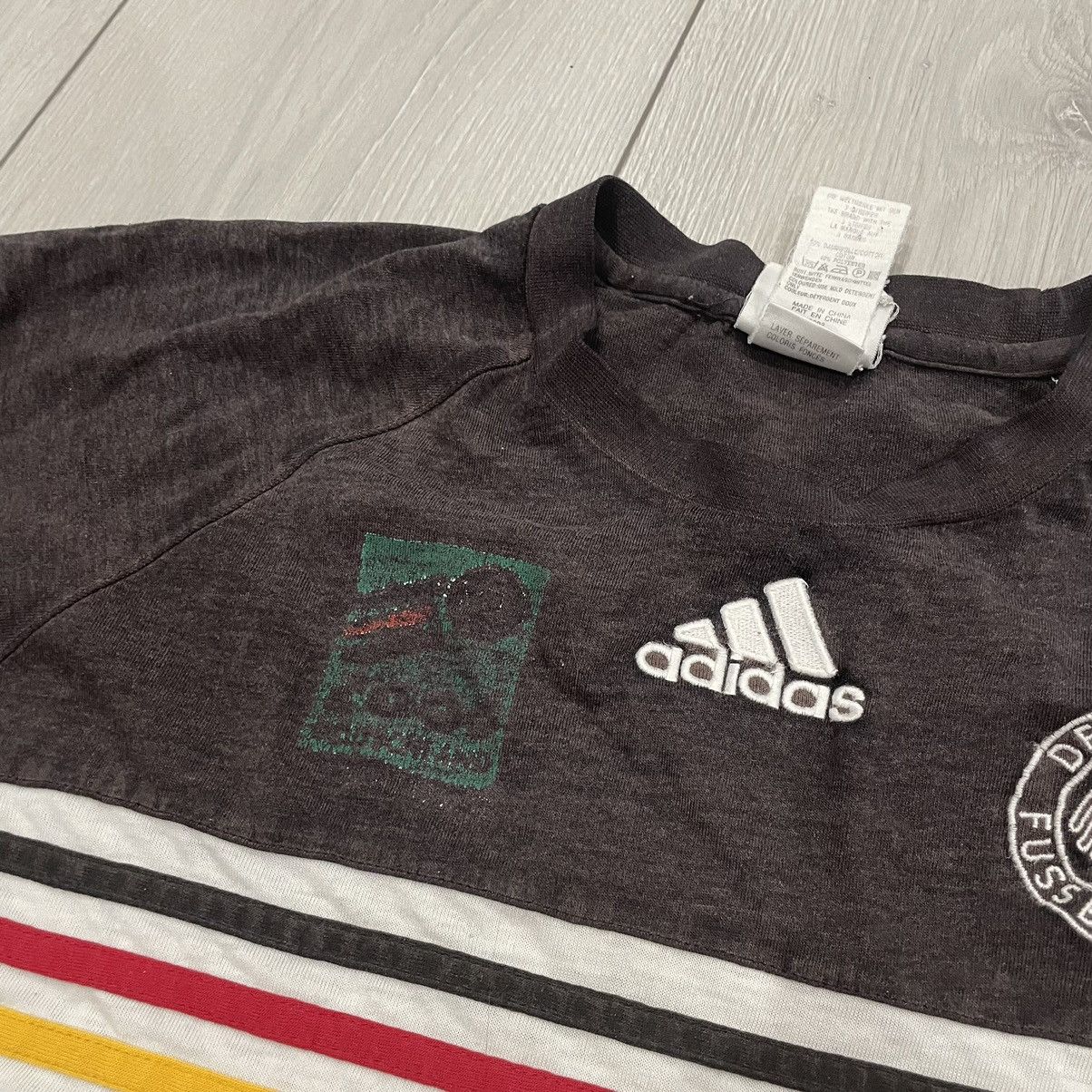 Adidas × Vintage Rare 90s GERMANY 🇩🇪 DFB adidas tee jersey shirt GERMANIA Size US L / EU 52-54 / 3 - 6 Thumbnail