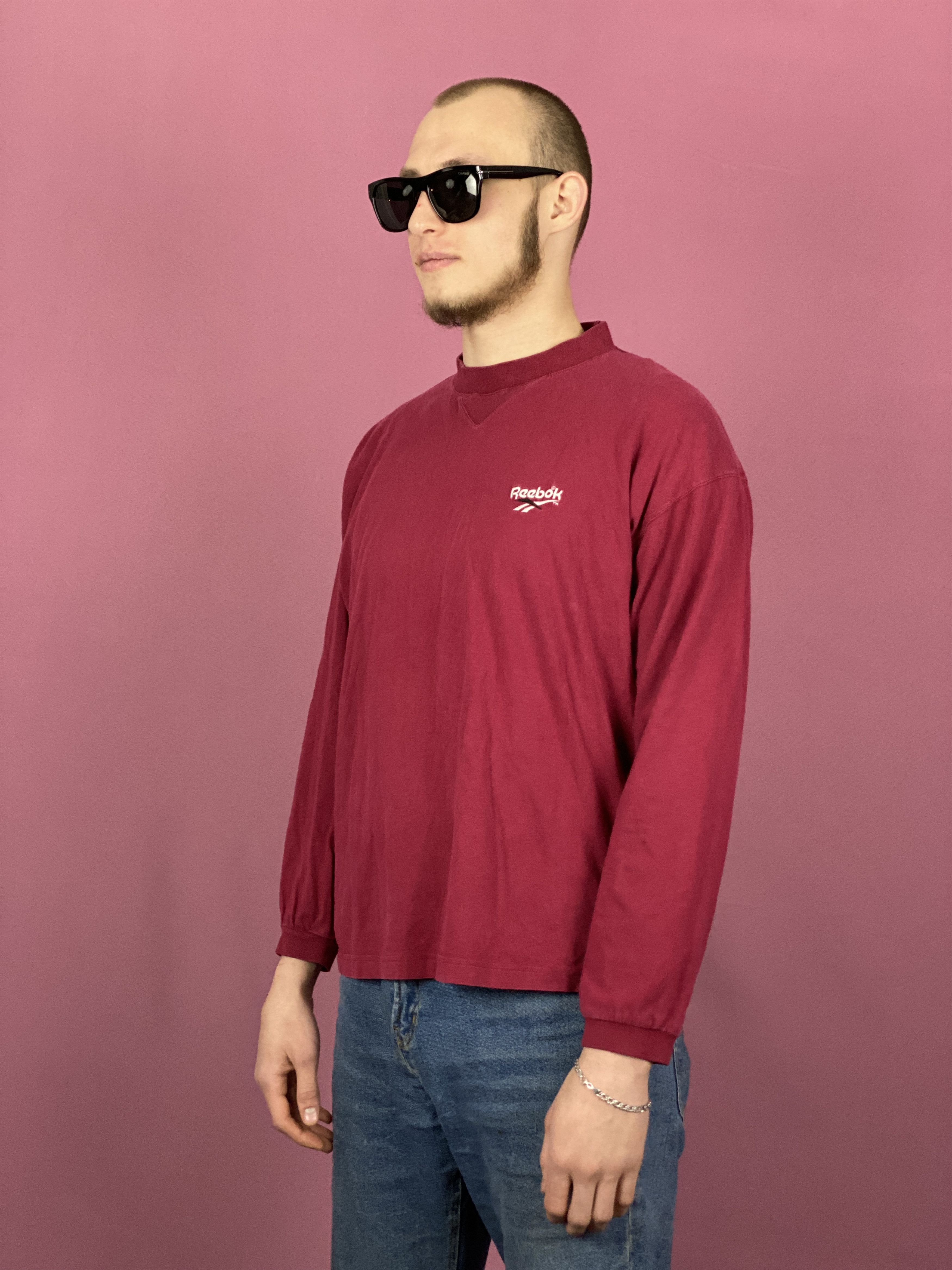 Reebok × Vintage 90s Reebok Vintage Men's Long Sleeve - S Size US S / EU 44-46 / 1 - 2 Thumbnail