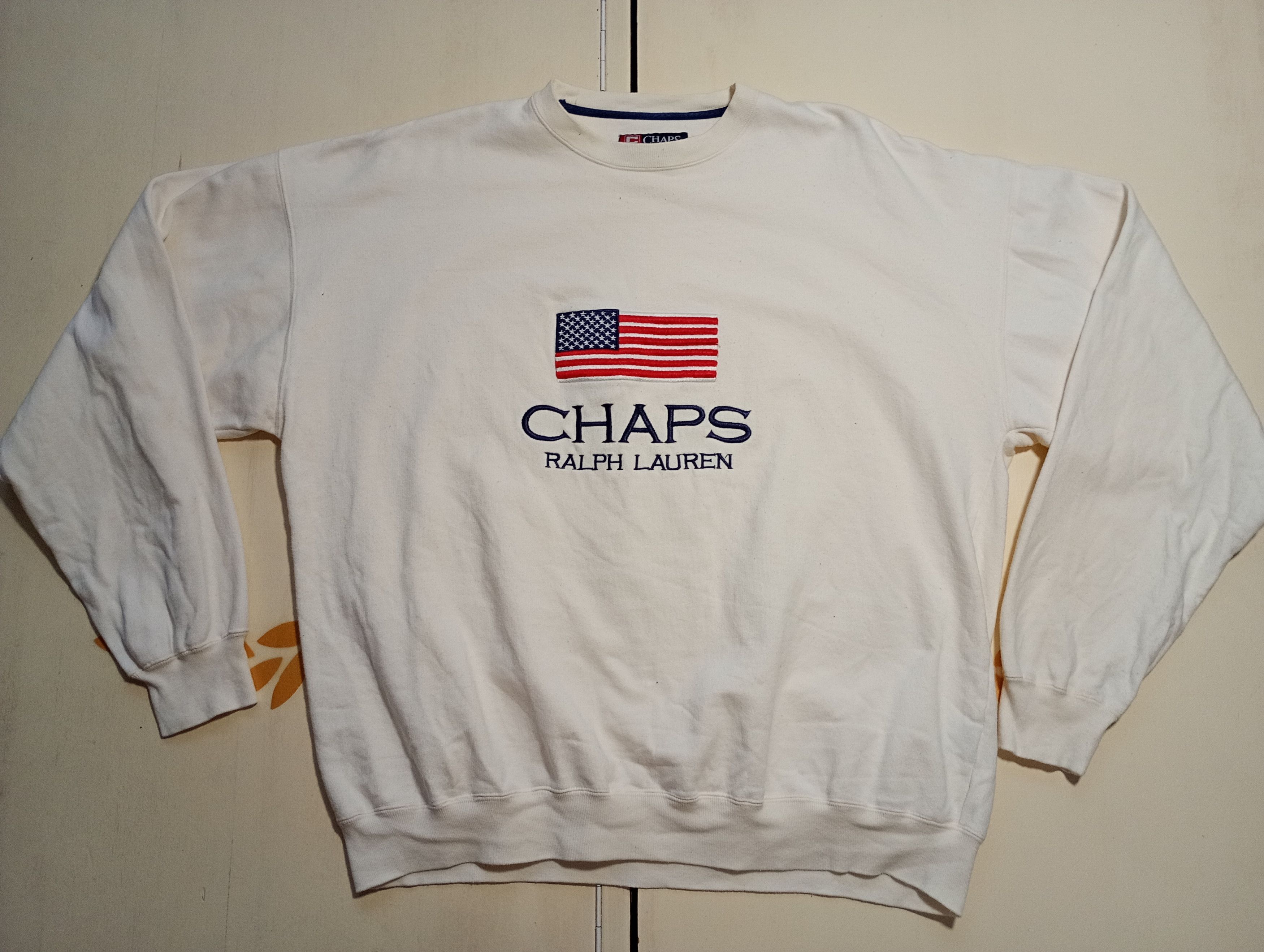 Chaps Ralph Lauren Chaps Ralph Lauren American Flag Sweatshirt Vintage Size US XL / EU 56 / 4 - 2 Thumbnail