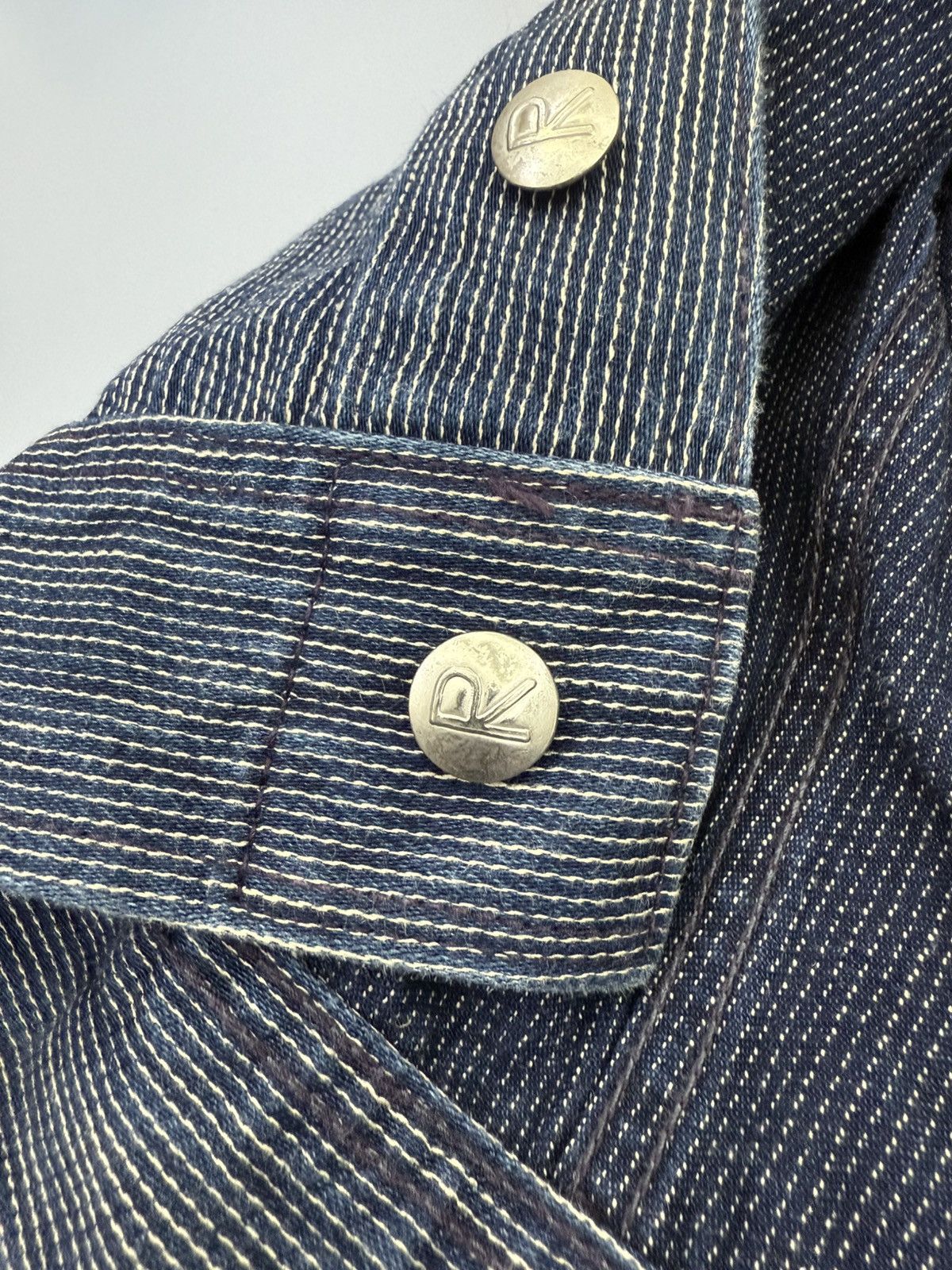 45rpm Vintage 45RPM Wabash Pinstripe Indigo Trucker Denim Jacket Size US M / EU 48-50 / 2 - 9 Thumbnail