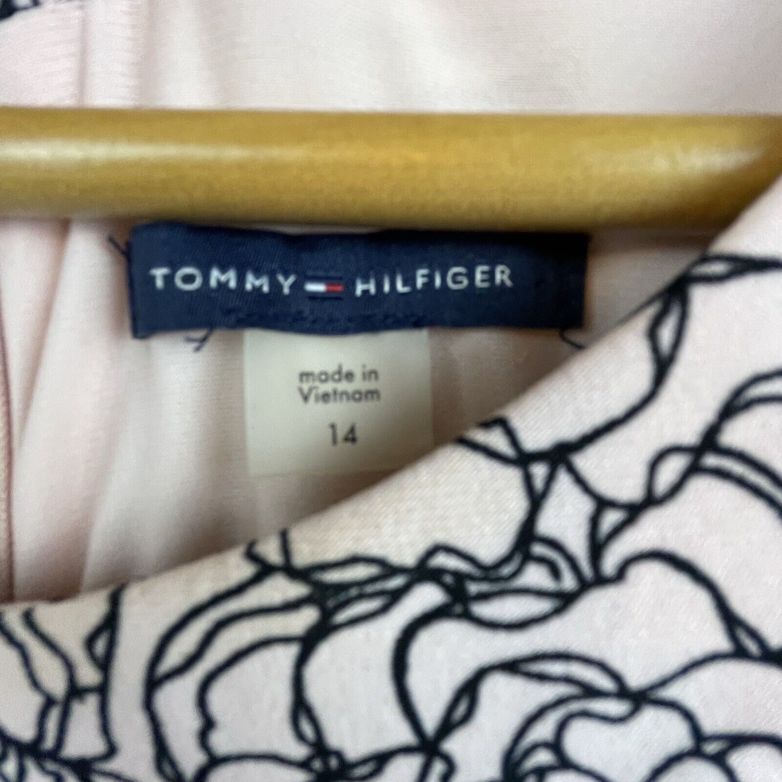 Tommy Hilfiger Tommy Hilfiger Dress Womens 14 Pink Abstract Flowers Stretch Size XL / US 12-14 / IT 48-50 - 3 Thumbnail