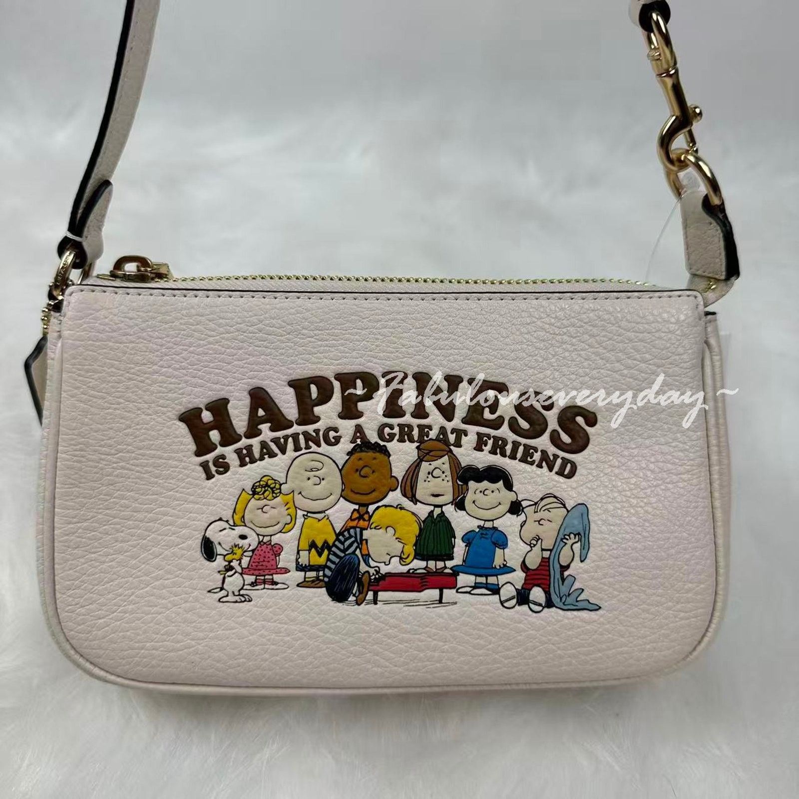 Coach Coach X Peanuts Nolita 19 Shoulder Wristlet Leather Chalk Size ONE SIZE - 2 Thumbnail