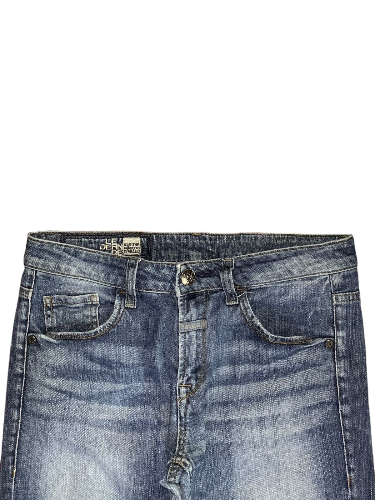 Designer × Marithe + Francois Girbaud Vintage Girbaud Faded Wash Distressed Slim Jeans Size 30" / US 8 / IT 44 - 4 Thumbnail