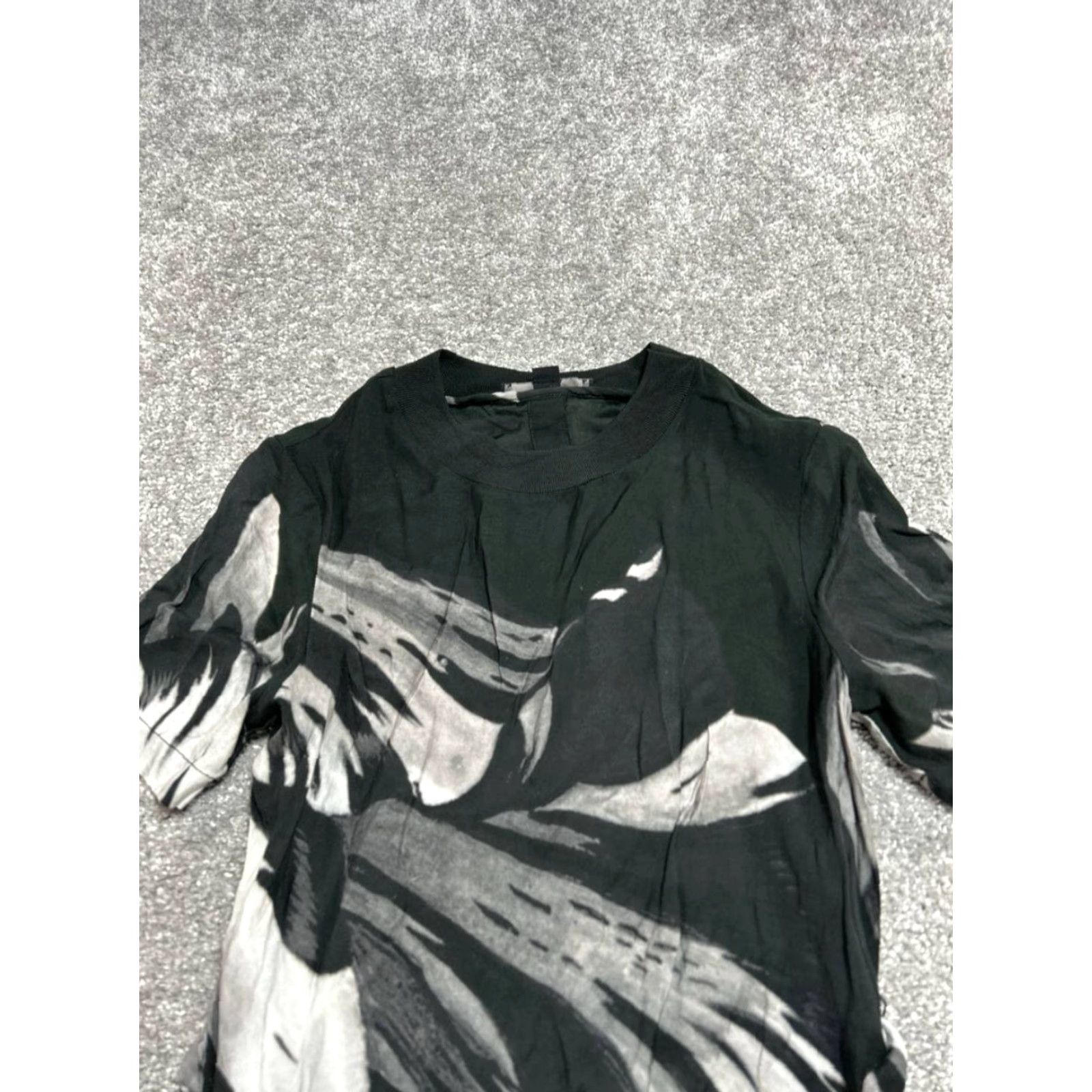 Allsaints AllSaints Dress Womens XS Black Belted Graphic Trace Kannur T Shirt Size XS / US 0-2 / IT 36-38 - 3 Thumbnail