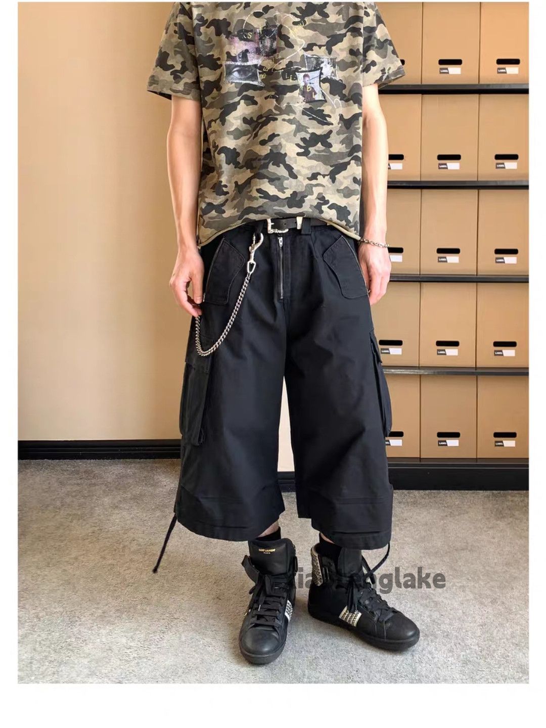 Vintage xtl asaprocky travisscott style loose tactical cargo shorts Size US 30 / EU 46 - 6 Thumbnail