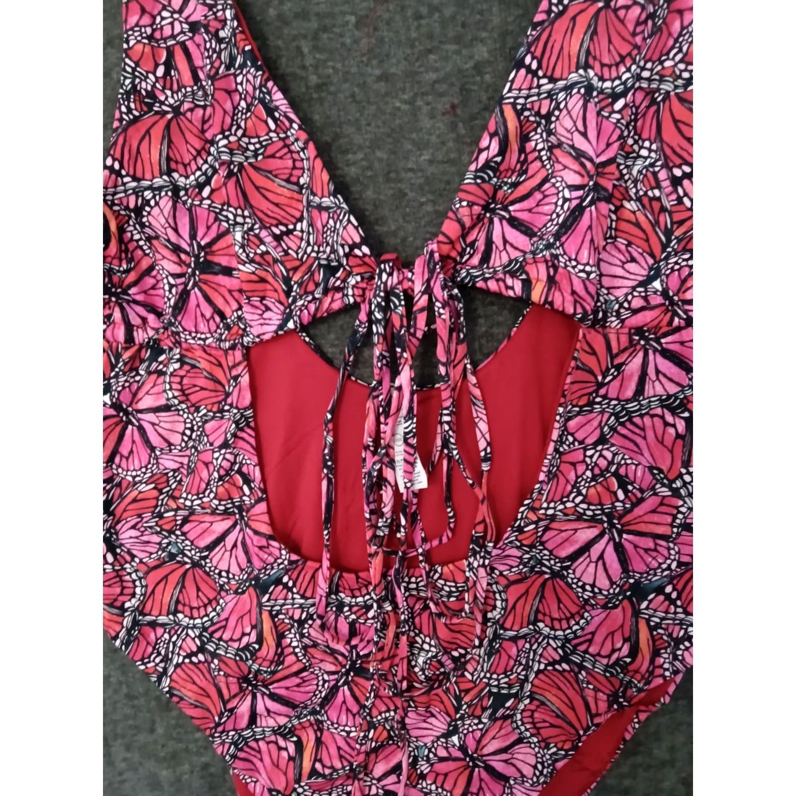 Triangl Toluca Papillon One Piece Swimsuit 4XL Papillon Solid Nylon Spandex Beac h Sexy Open Tummy Triangle Waist Wrap Women Size 4XL Women Size ONE SIZE - 3 Thumbnail